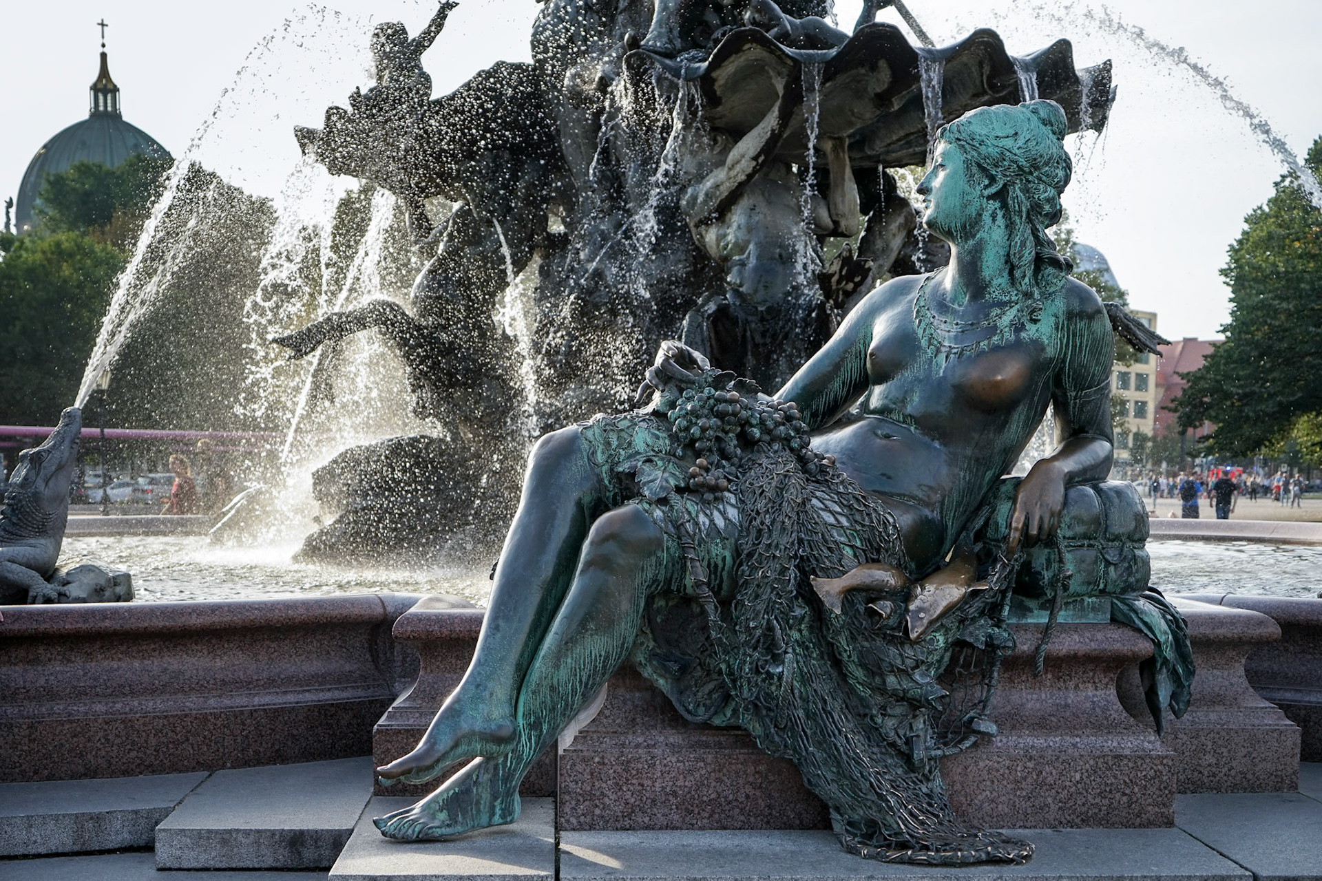 View of the Neptune  Fountain in Berlin