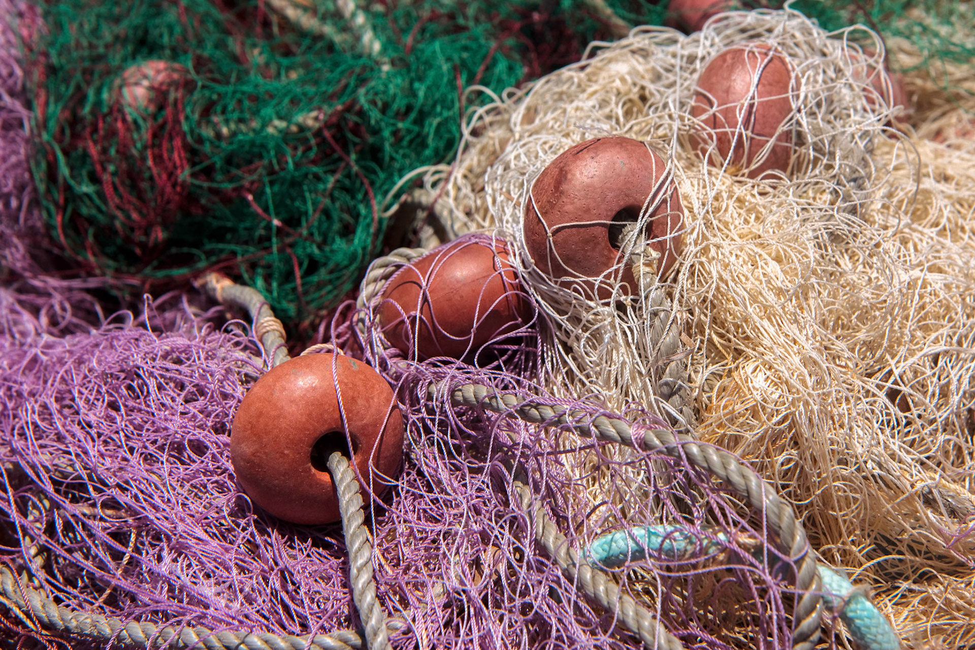 Some Fishing Nets on the Quayside at Latchi in Cyprus