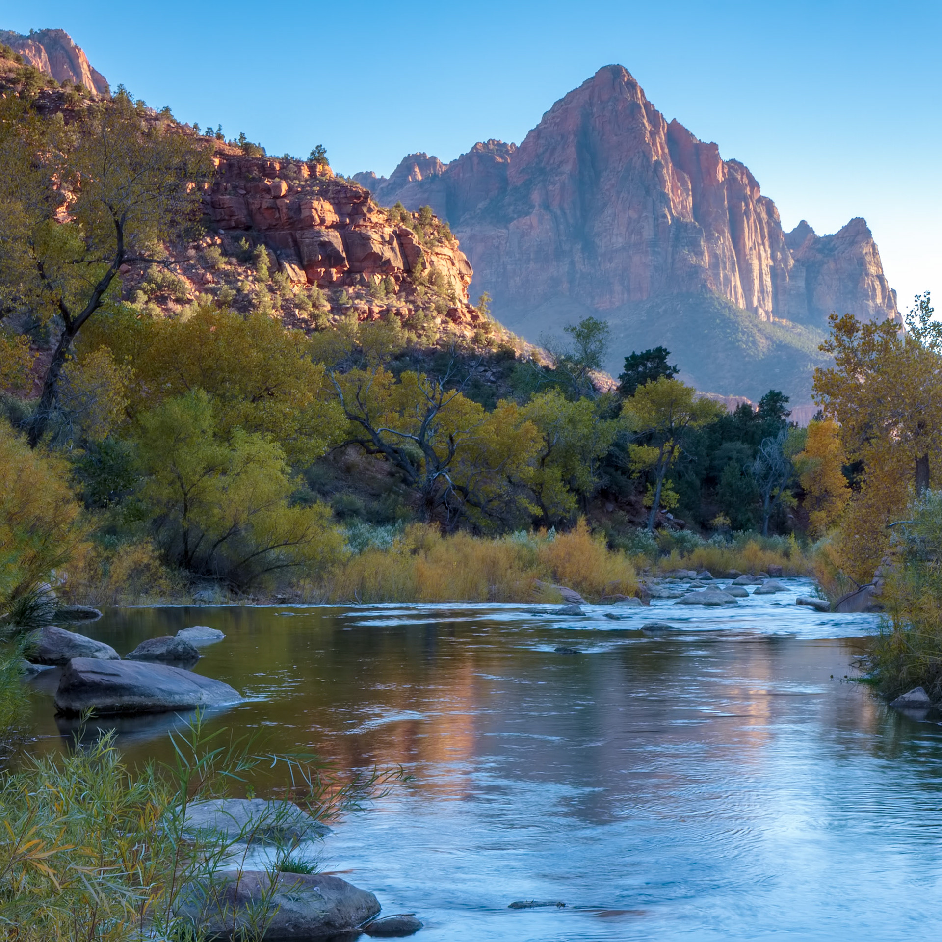 Sun Setting over the Virgin River Valley