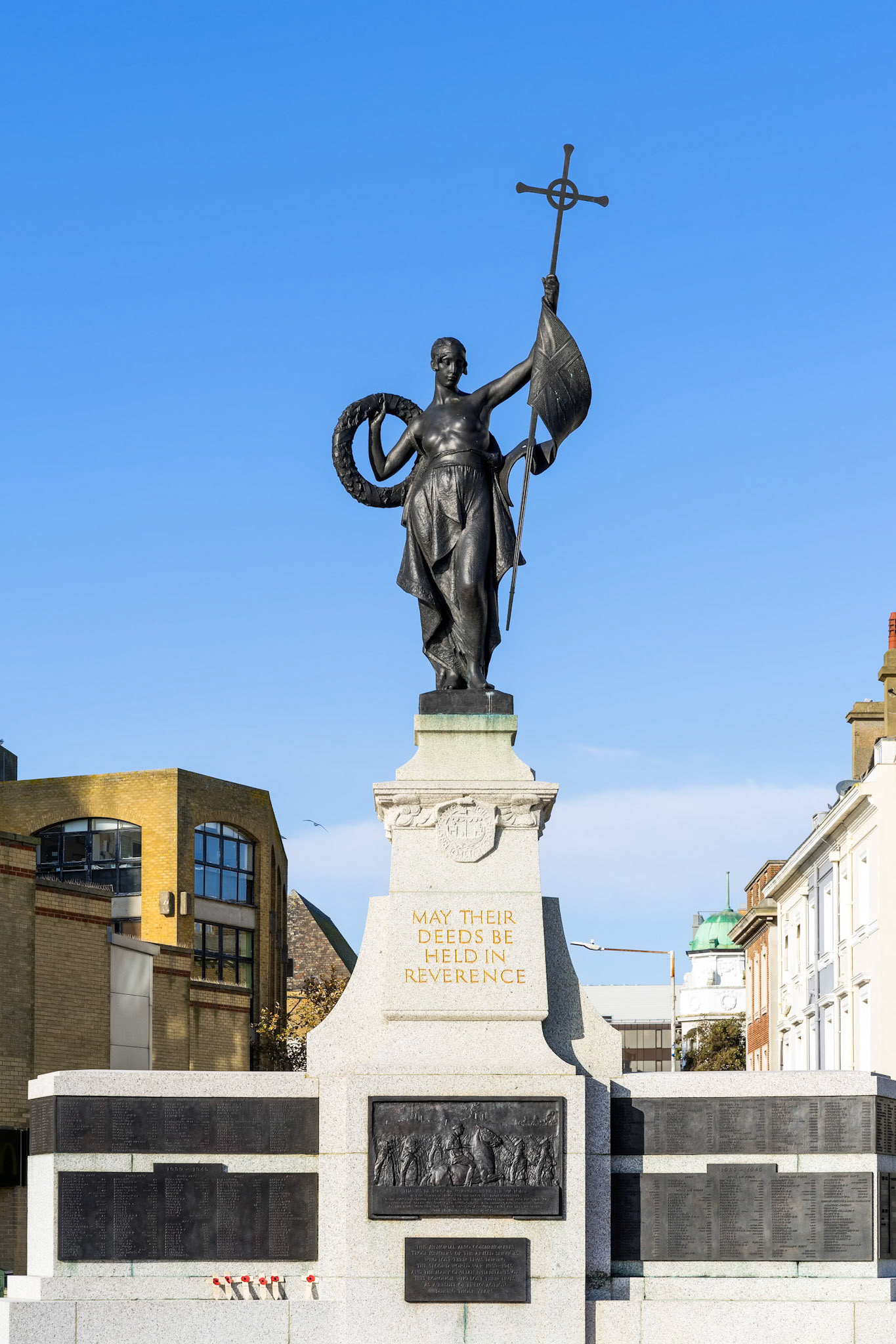 FOLKESTONE, KENT/UK - NOVEMBER 12 : View of the War Memorial in Folkestone on November 12, 2019