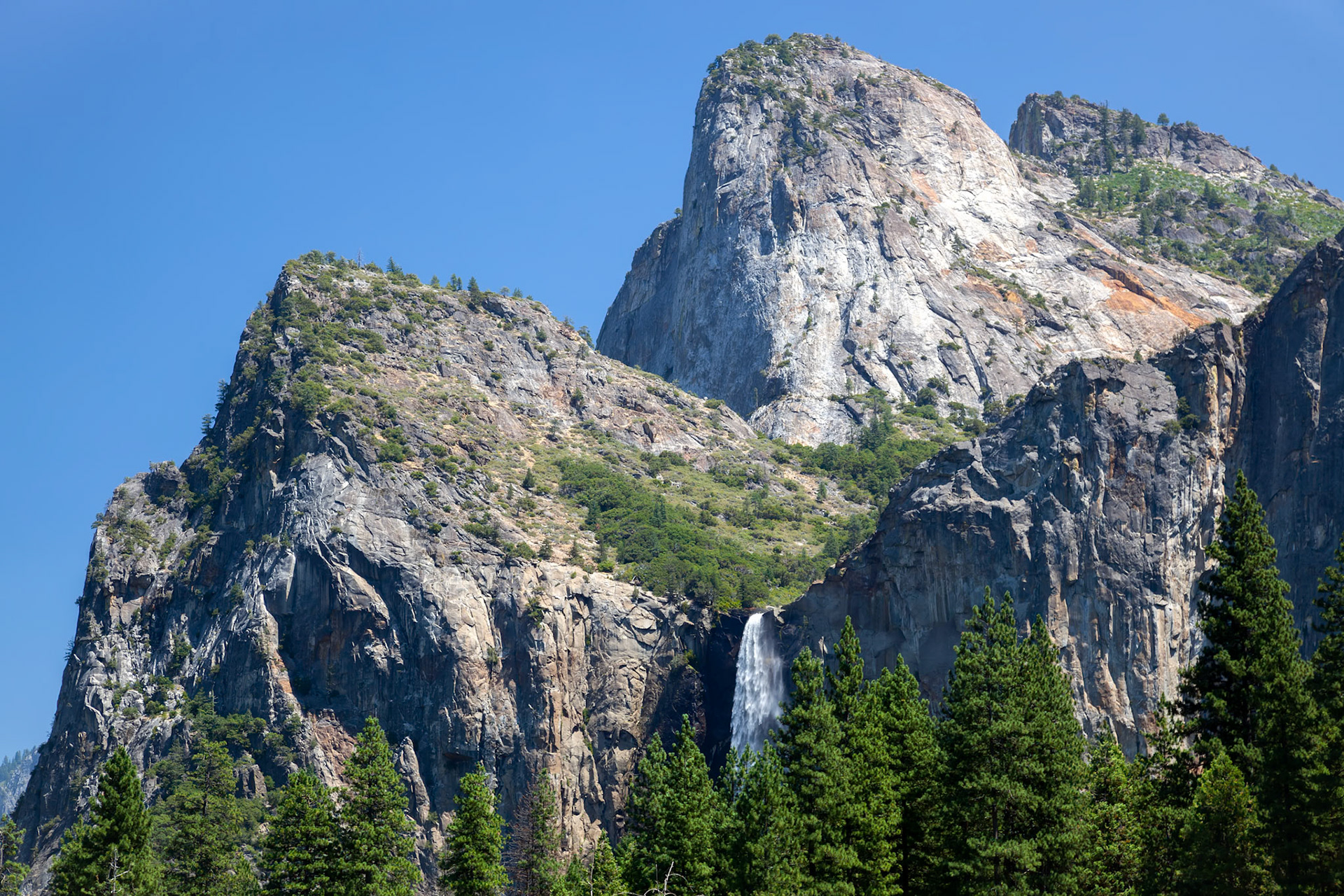 Waterfall in Yosemite on a Summer's Day
