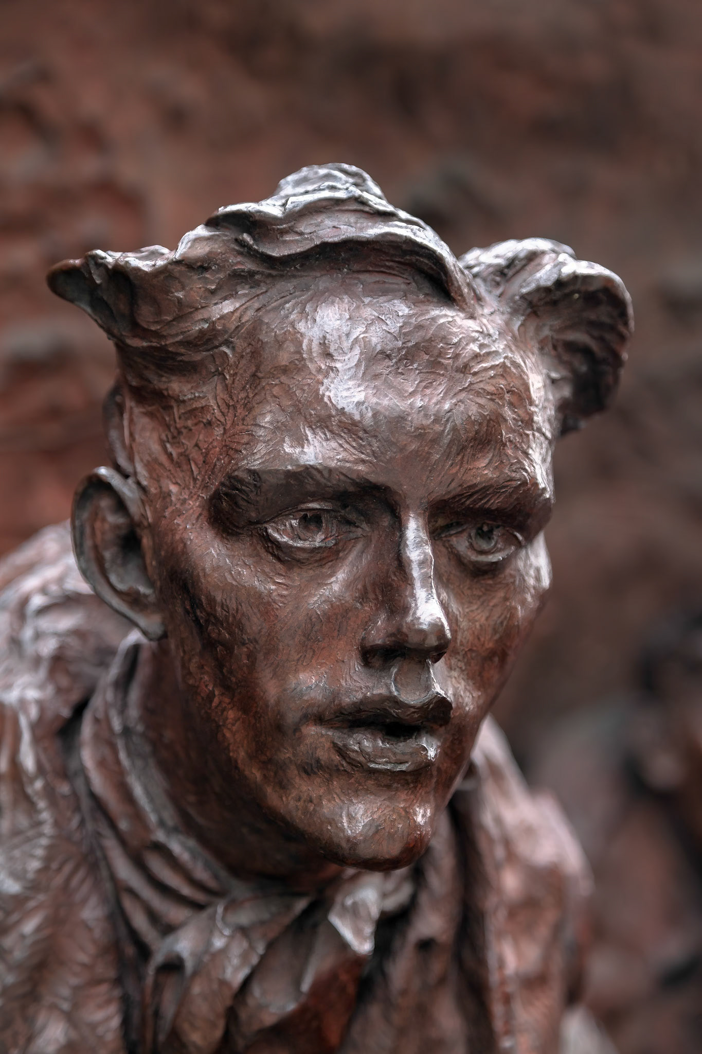 Close-up of Part of the Battle of Britain Monument on the Embankment in London