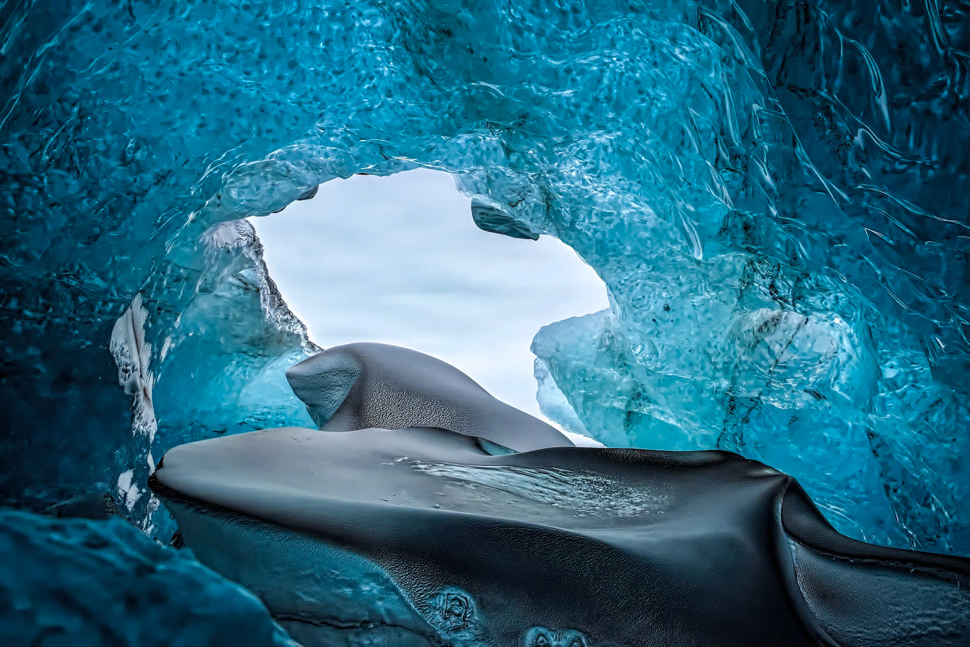 Crystal Ice Cave near Jokulsarlon