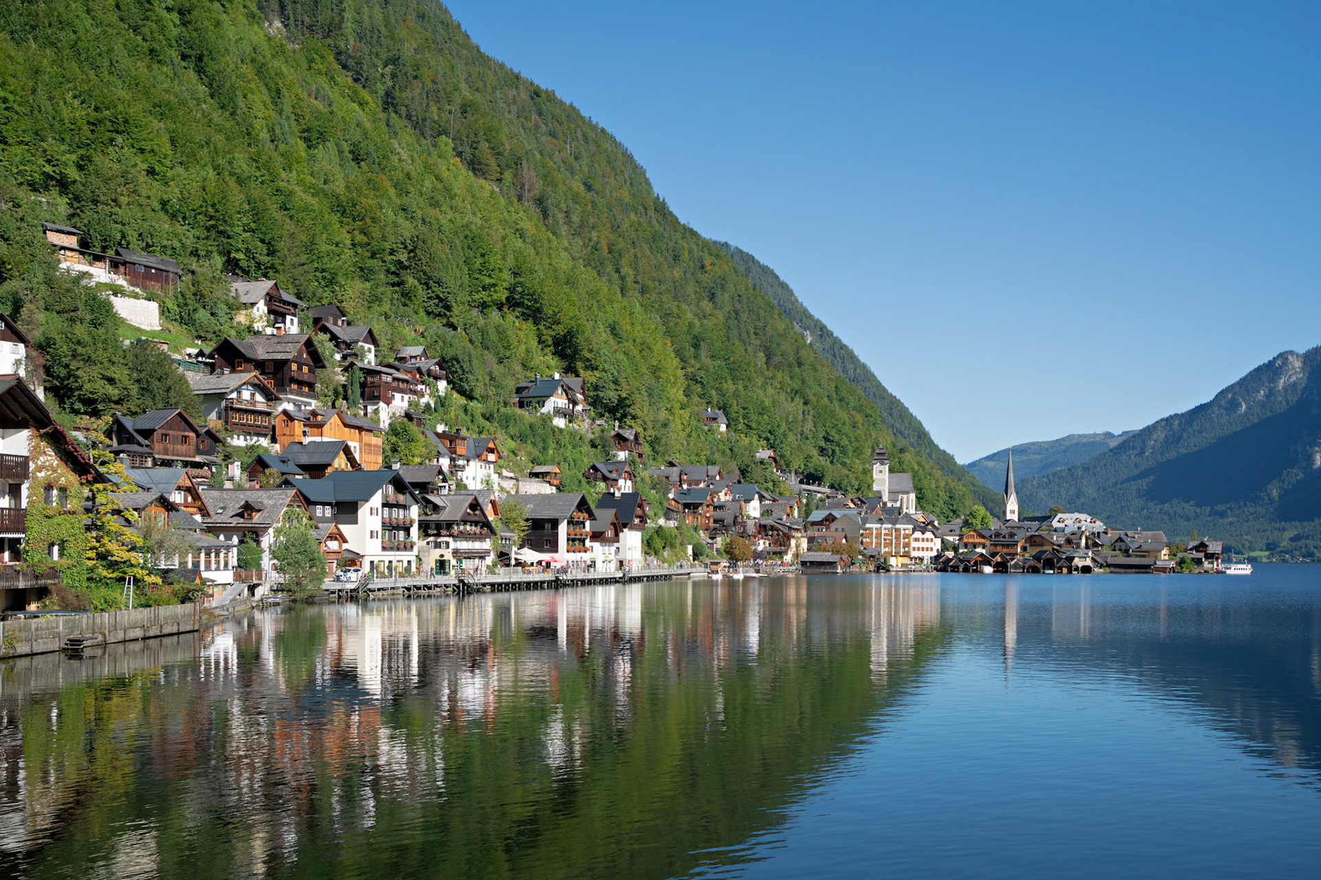 View of Hallstatt from Hallstatt Lake