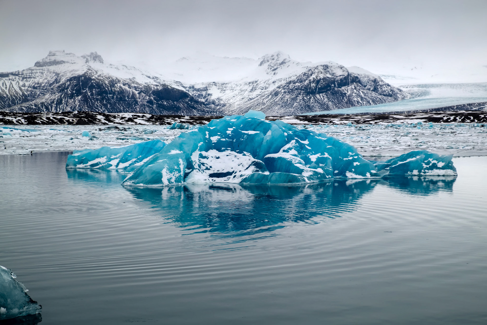 View of Jokulsarlon Ice Lagoon