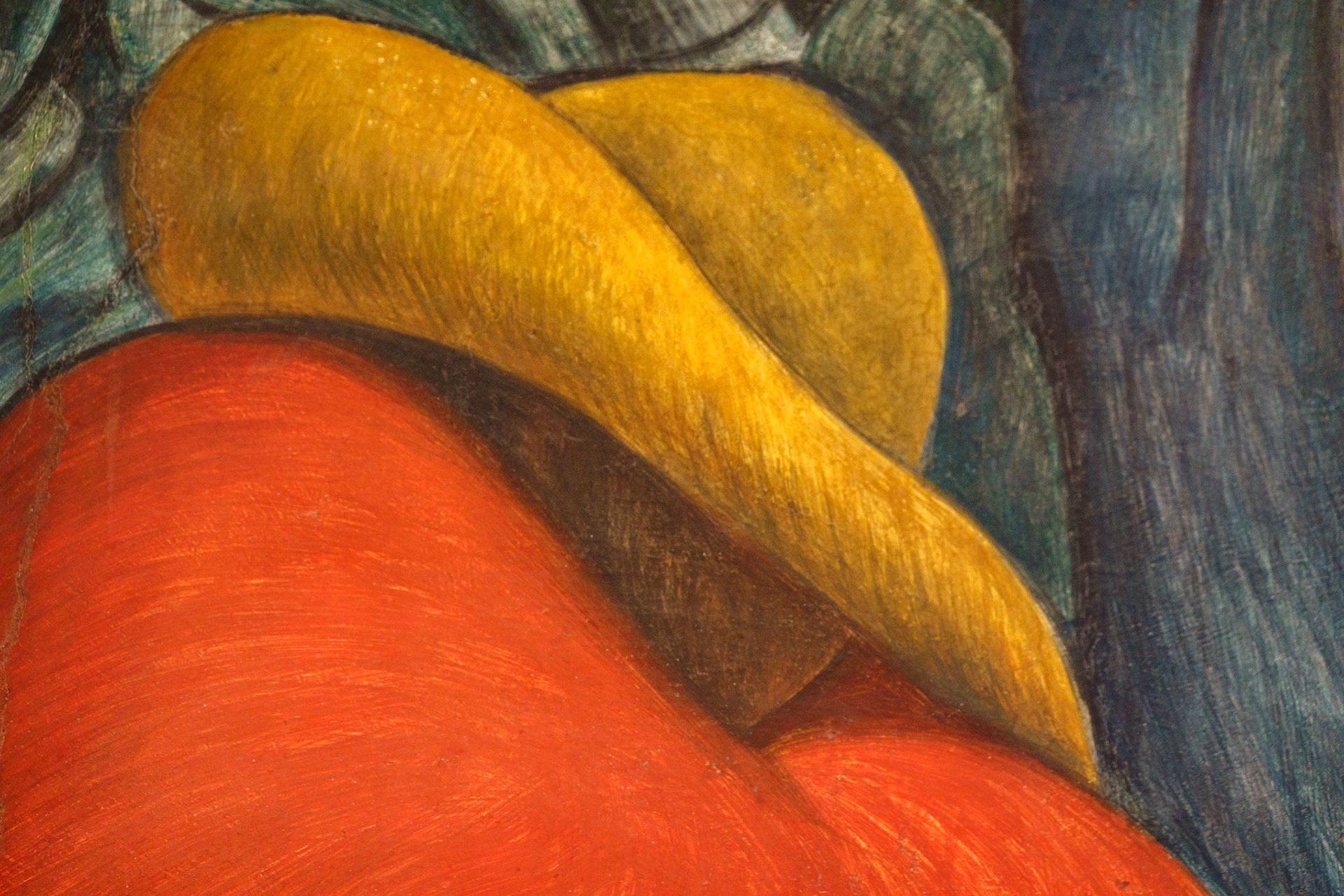 Detail of painting by Diego Rivera