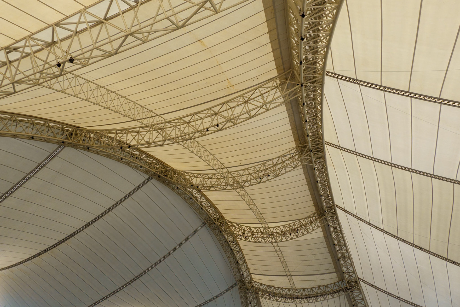 Concert venue roof structure, Oaxaca