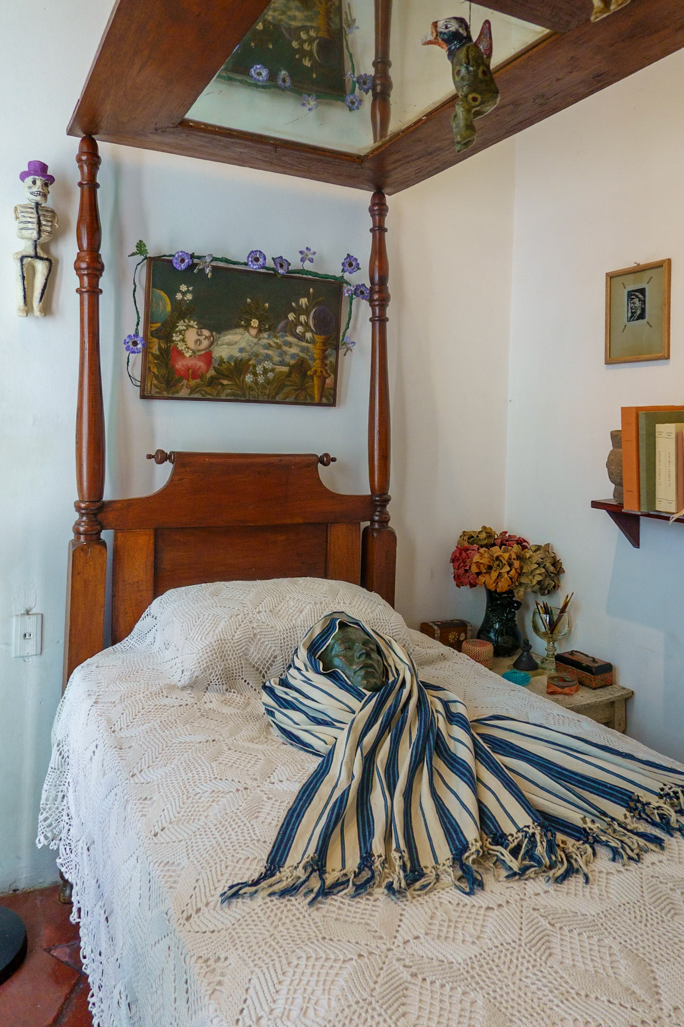 Frida Kahlo's bed at Casa Azul, Mexico City