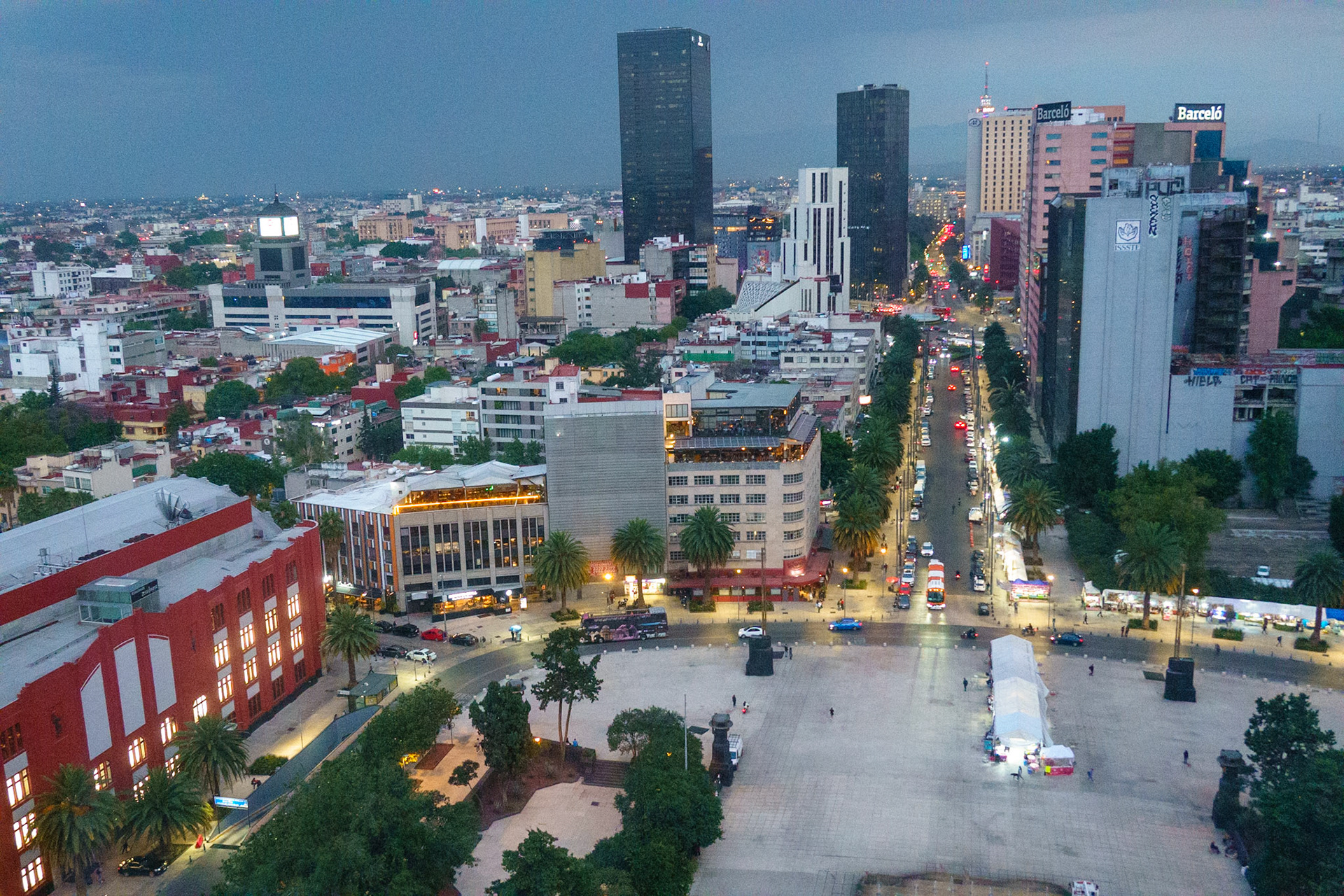 Mexico City from the Monumento a la Revolución