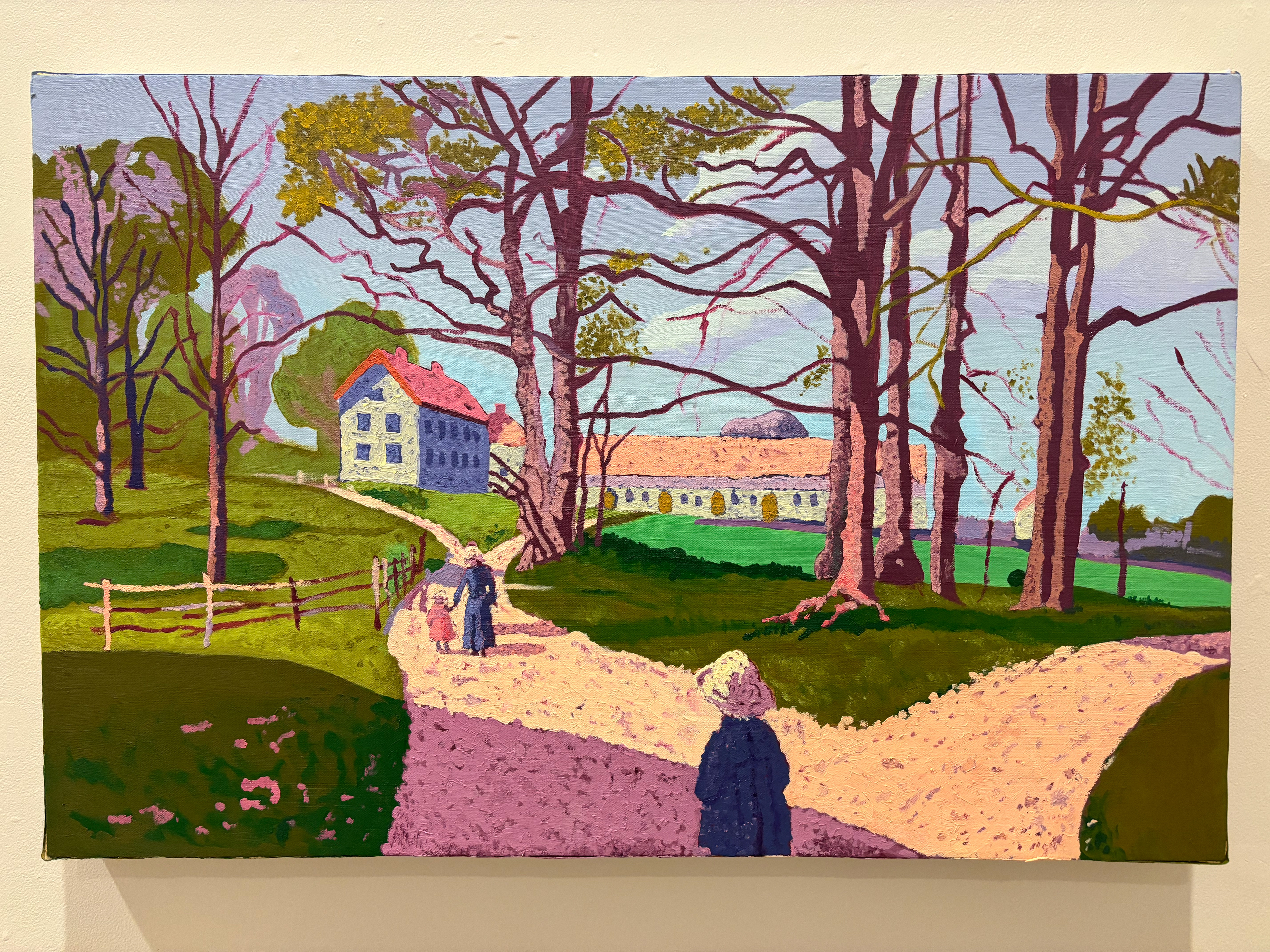 Oil painting: master copy of William Ratcliffe's "Springtime in Sweden"