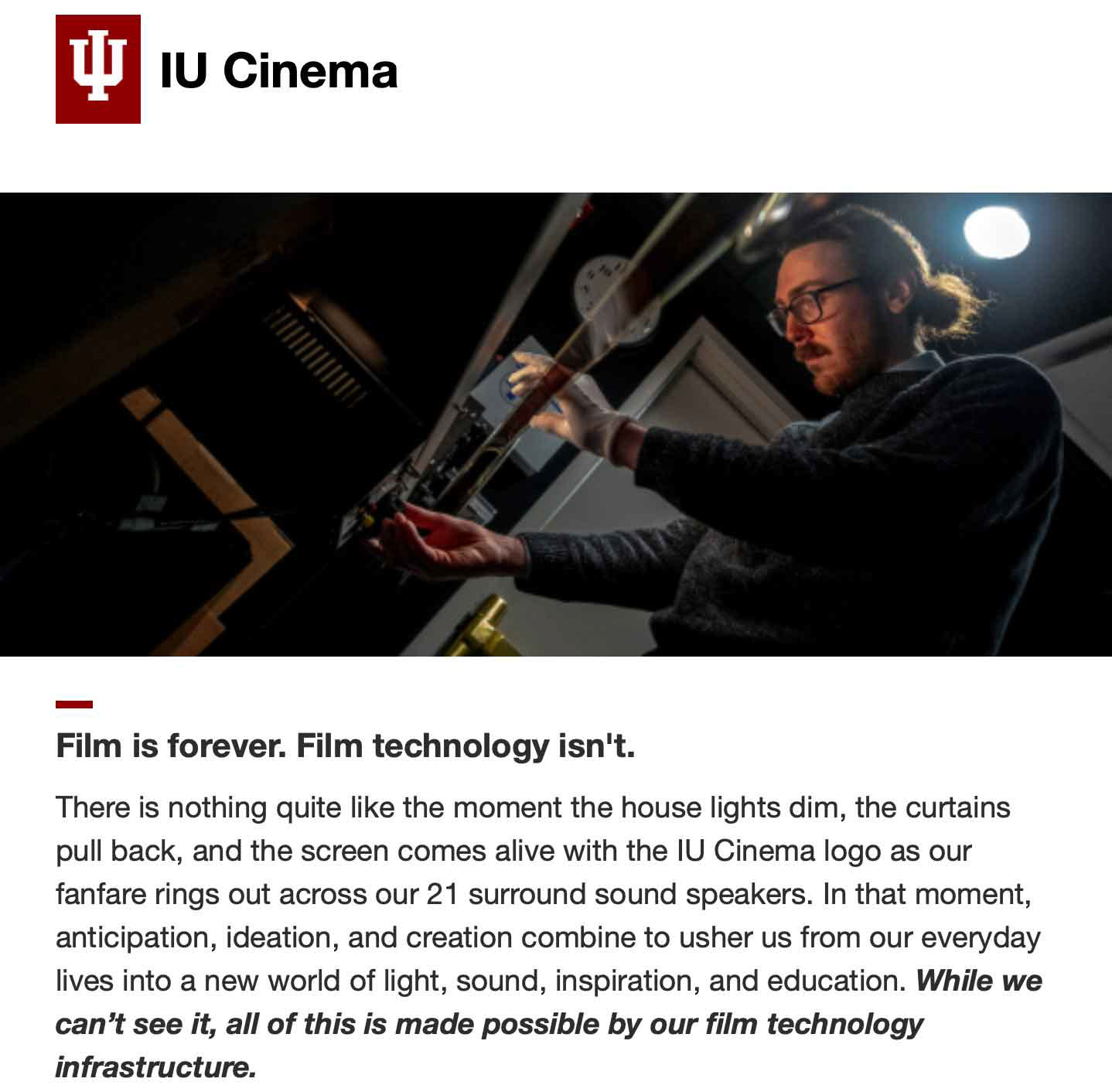 Cinema promo - photographer