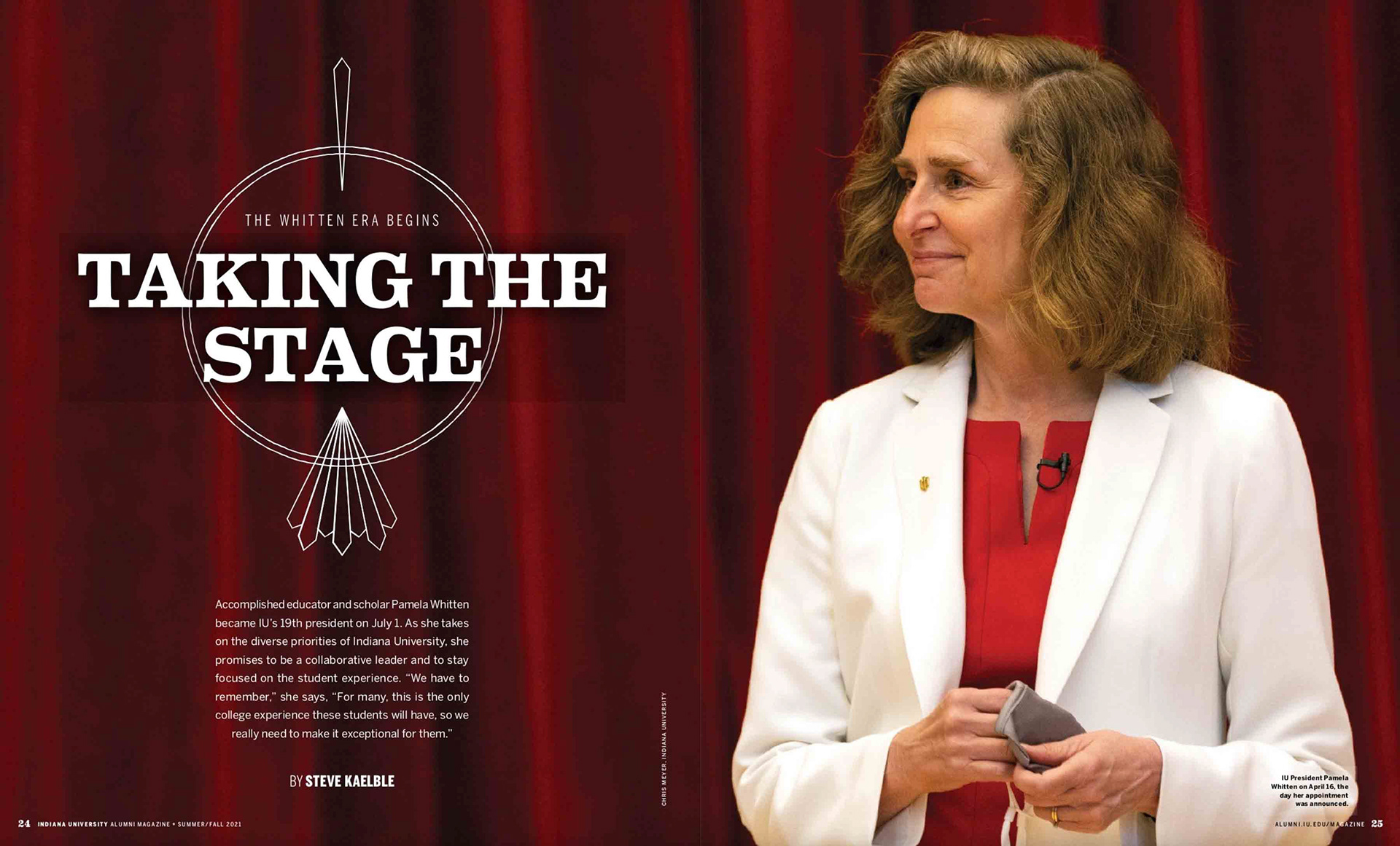 Alumni Magazine feature spread - photographer