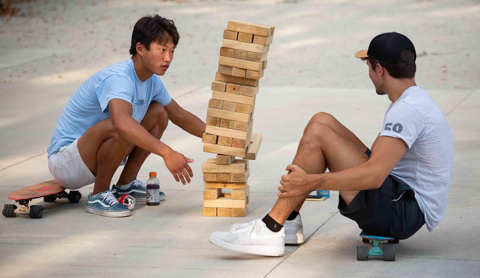 Skateboard Jenga.
