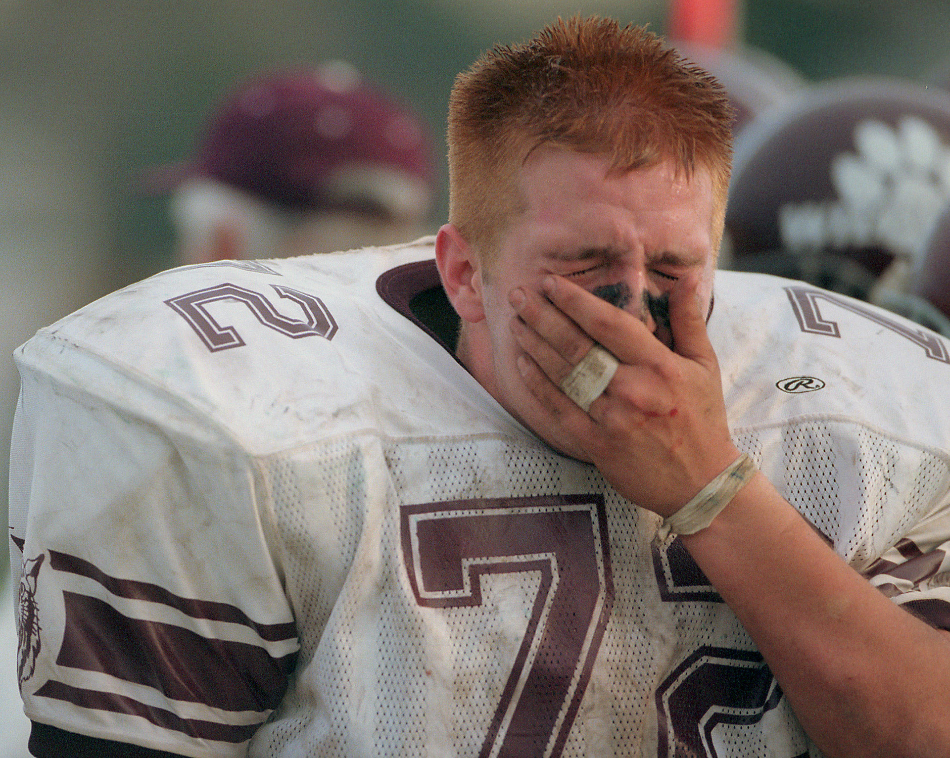 Jeremy Laubinger reacts as the final seconds tick off the clock.