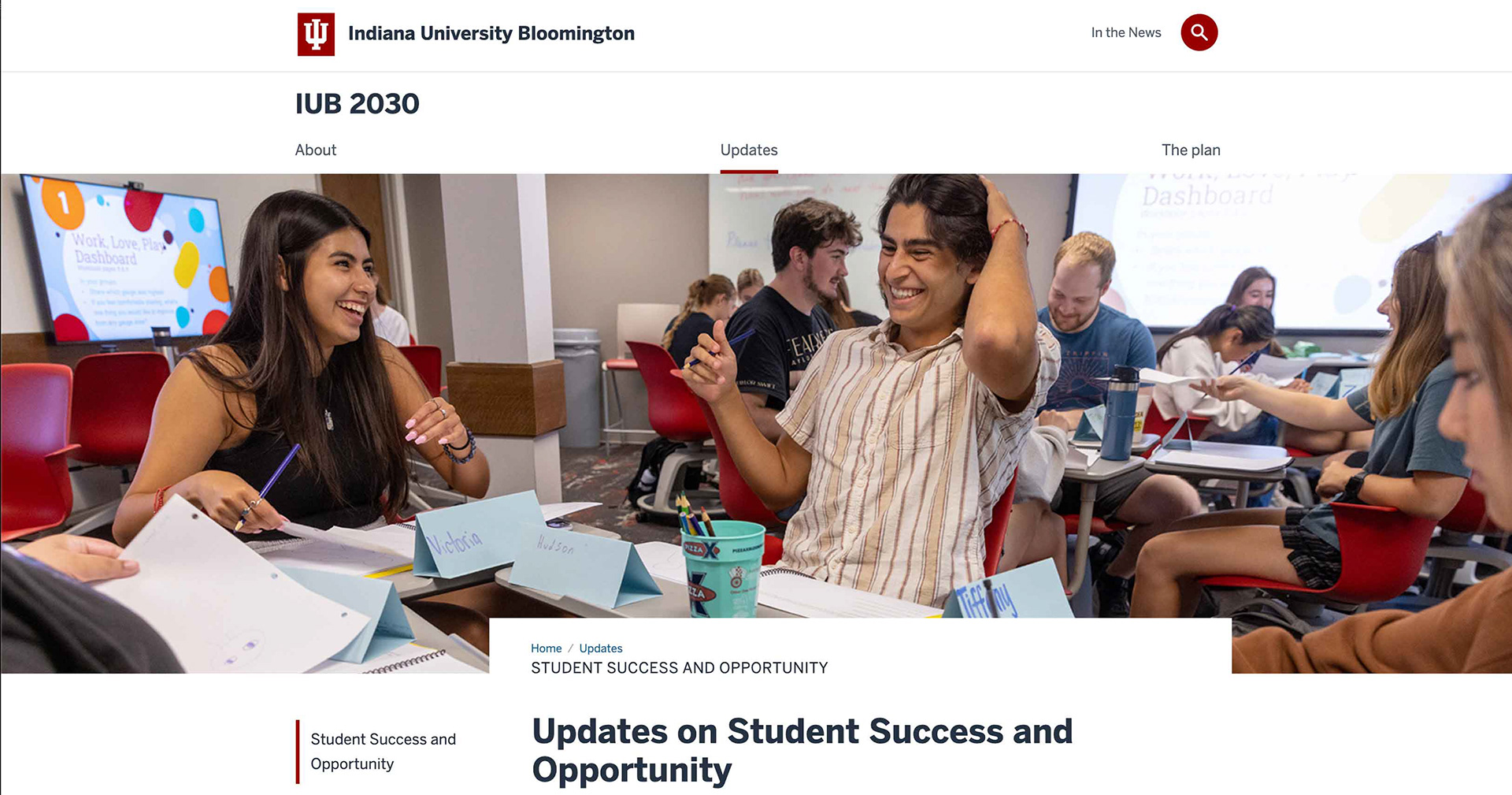 IU strategic plan - photographer