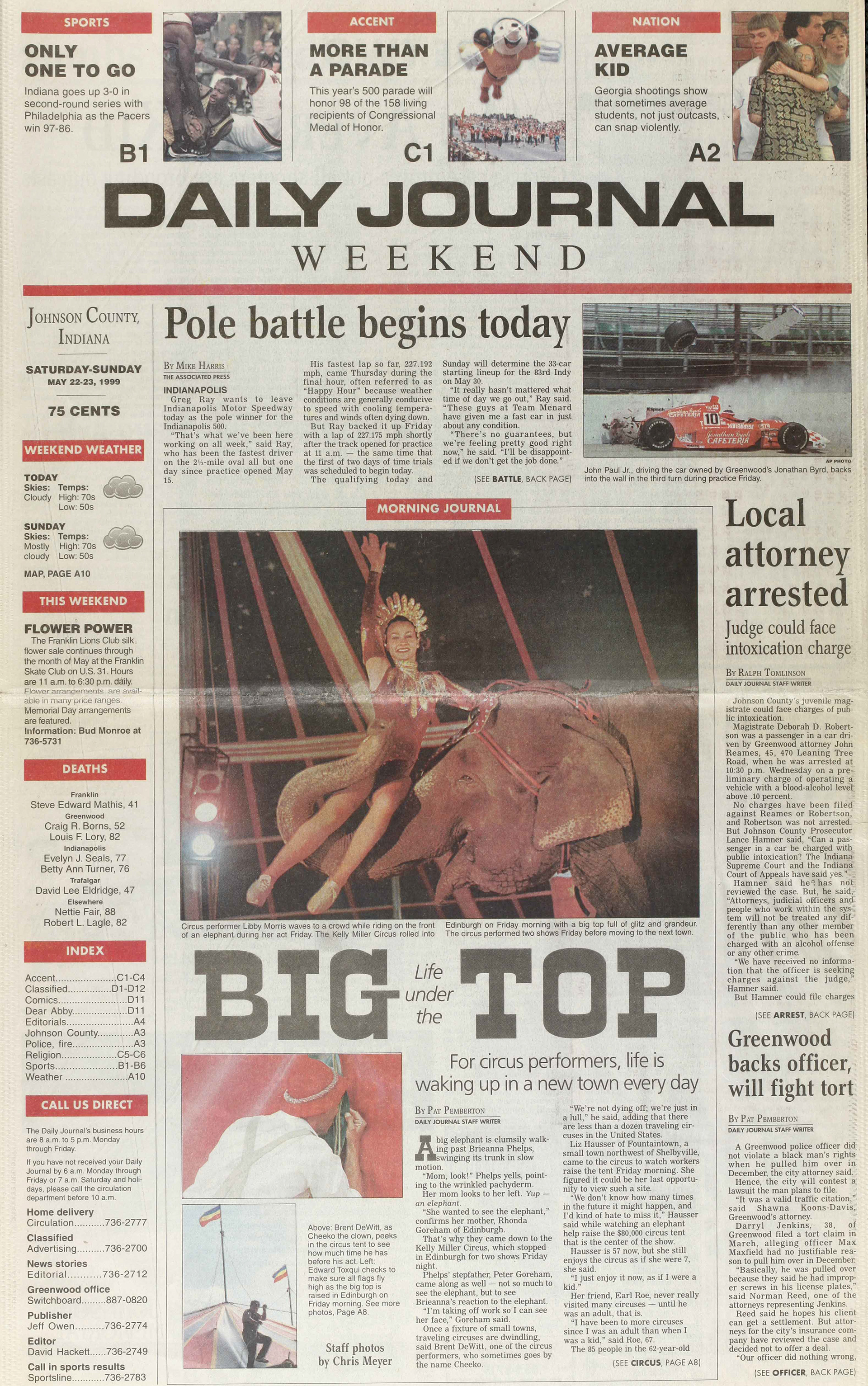 Daily Journal of Franklin May 22, 1999.