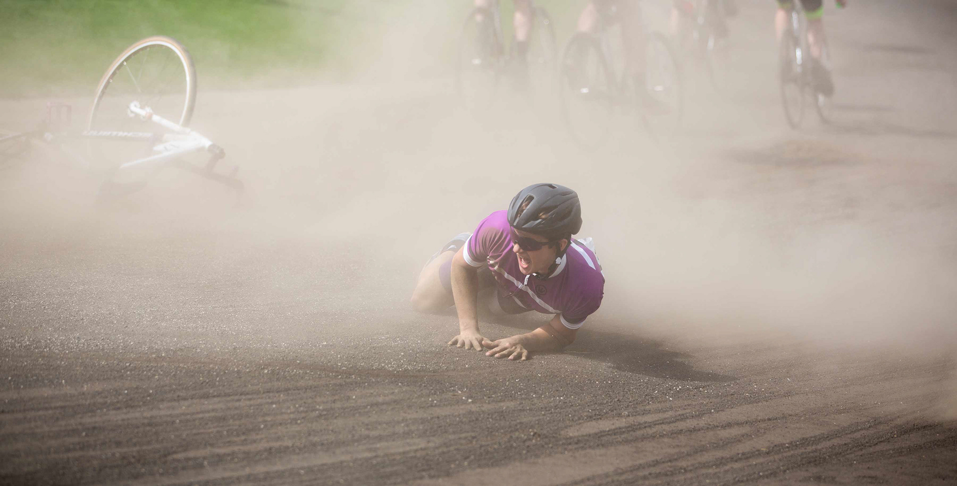 Men's Little 500 bike race wreck.