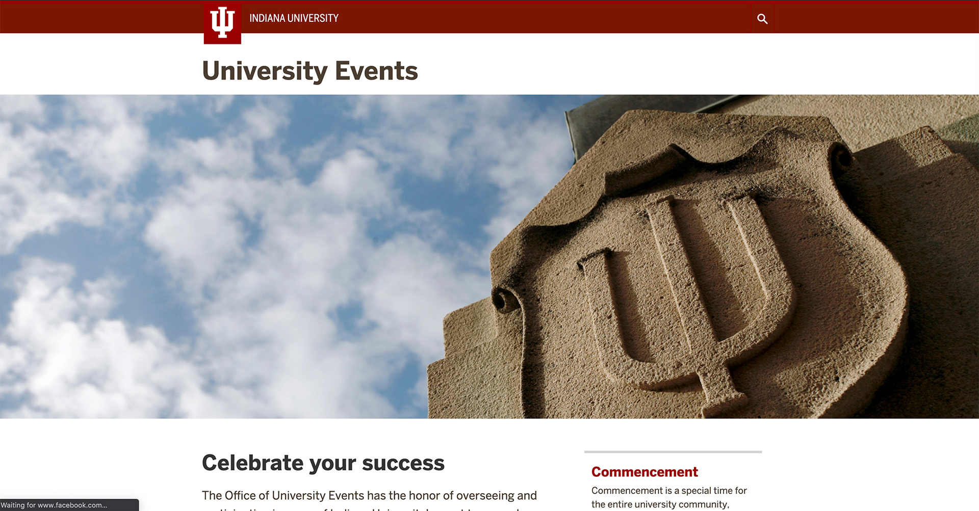 University website - photographer