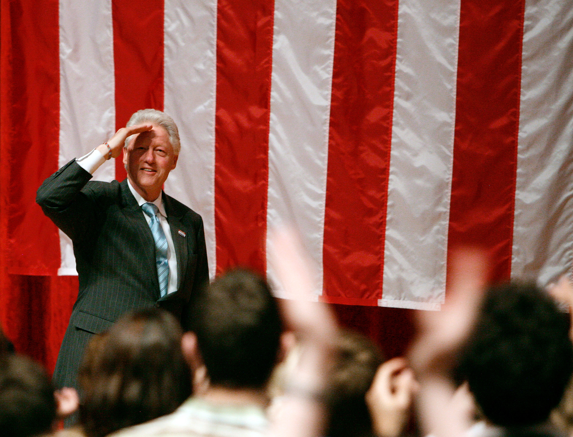 Former President Bill Clinton visits Indiana University.