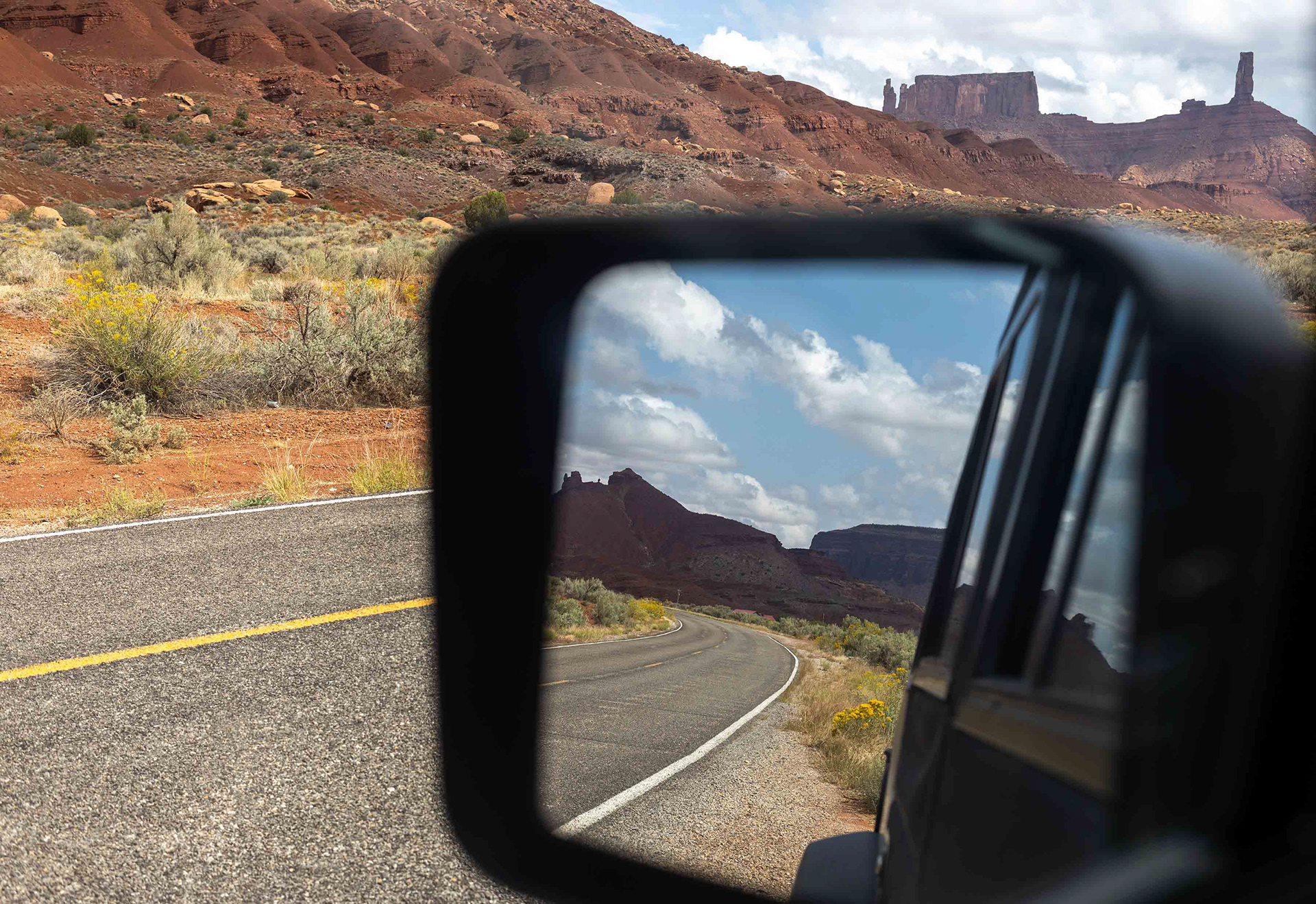 Upper Colorado River Scenic Byway U-128 in Moab, UT.