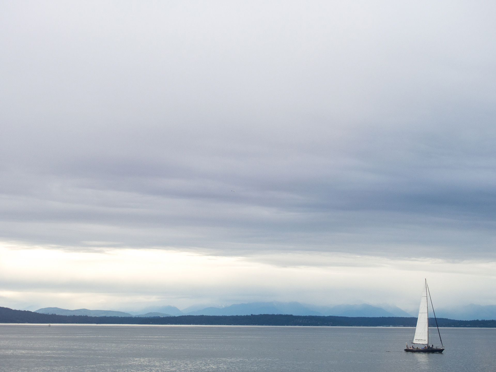 A sailboat near Seattle, WA.