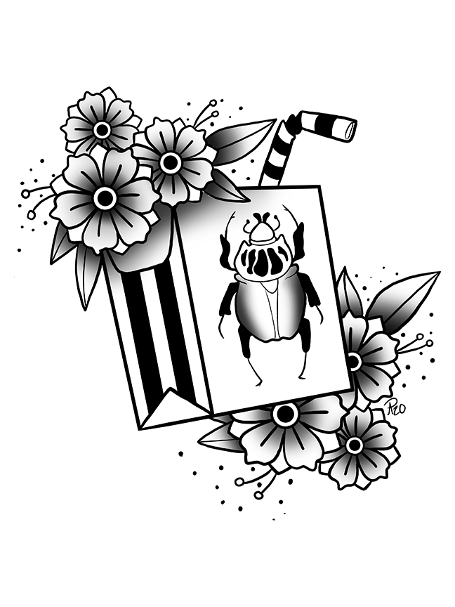 2020 Beetlejuice Box Tattoo Design