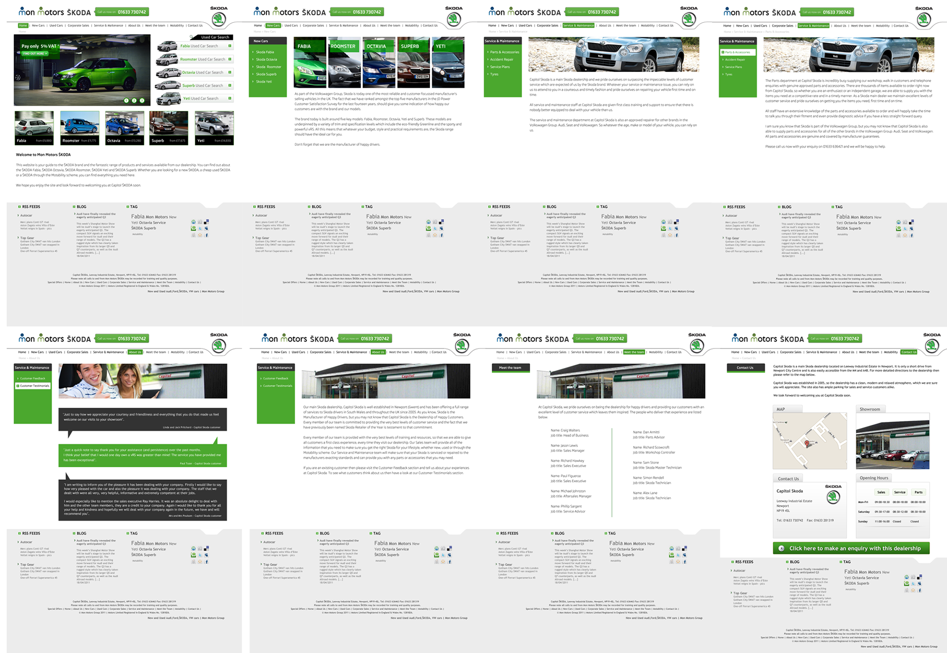 Group SKODA website mockup
