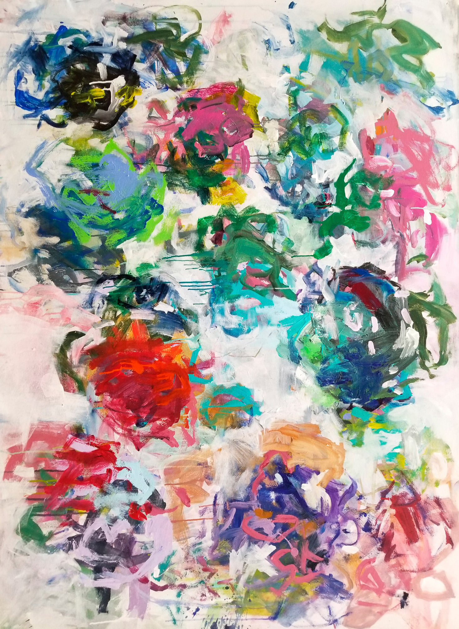 Wall Flowers | 44"x60"x1.5 | mm on canvas | $3000.00