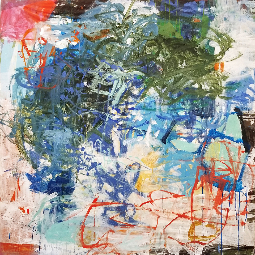 Blue n' Green  |  48"x48"x1.5" | mixed media canvas | $3900.00