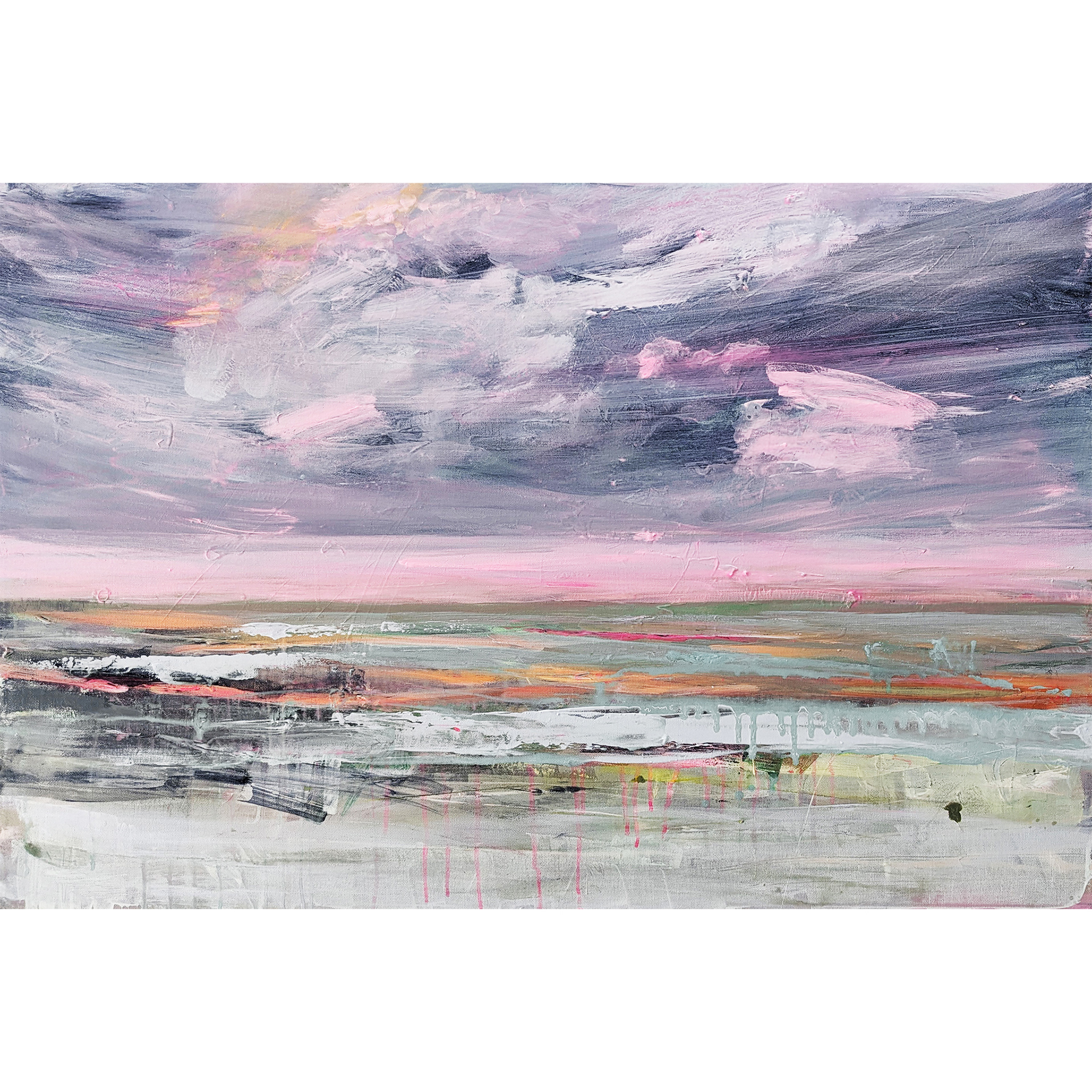 Sand Sea Sky no5. |  36"x24"x.8 |  $500.00