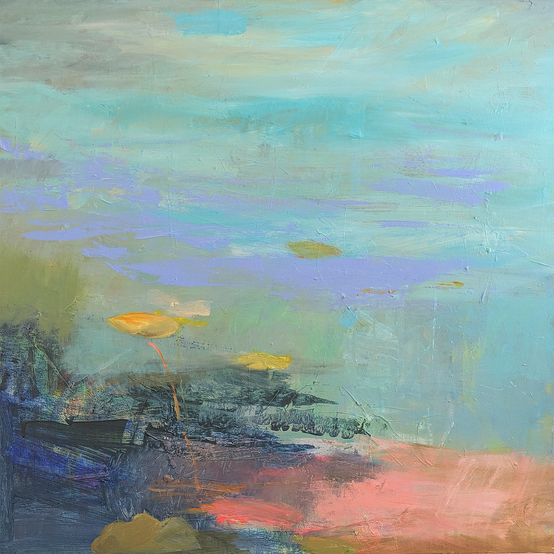 Waterlily  no3  | 36"x36"x1.5  | acrylic canvas  |  $1800.00