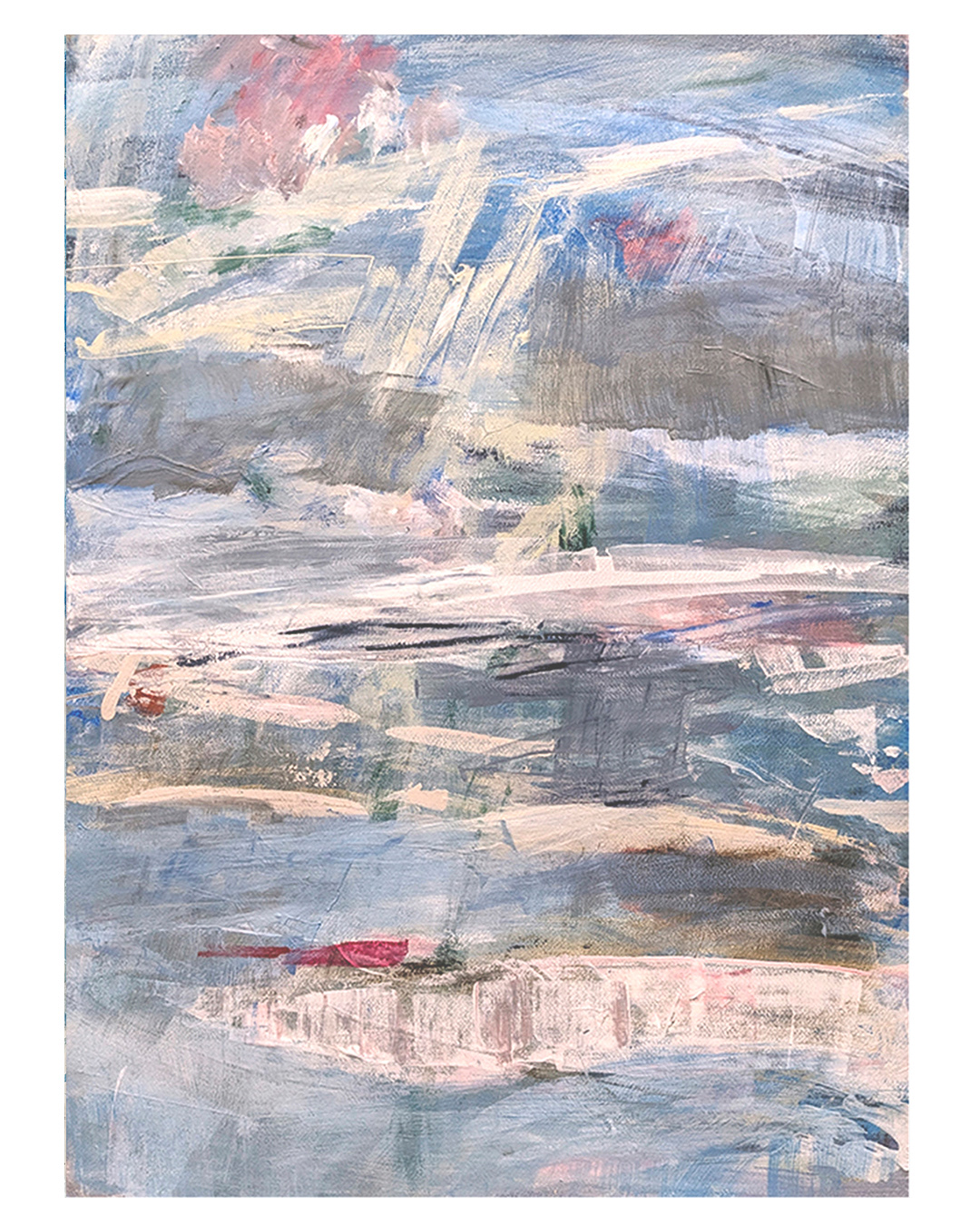 Pink Lily  |  22"x30"  | MM on paper|  $900.00