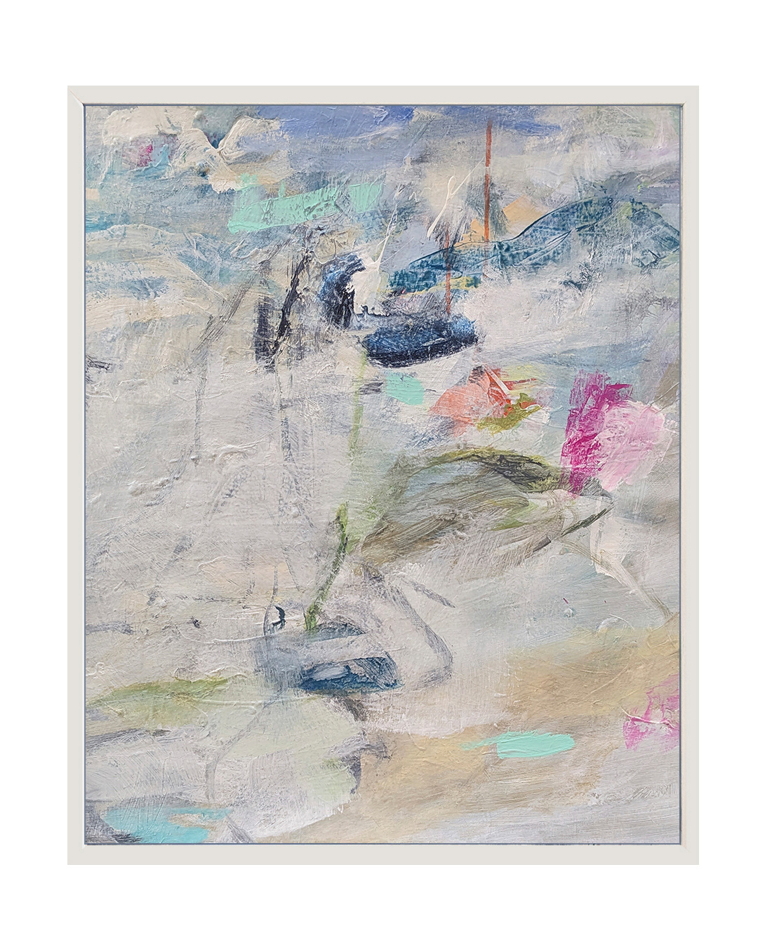 Waterlily no4  23"x28"x1"  | acrylic flat canvas-framed | $1200.00