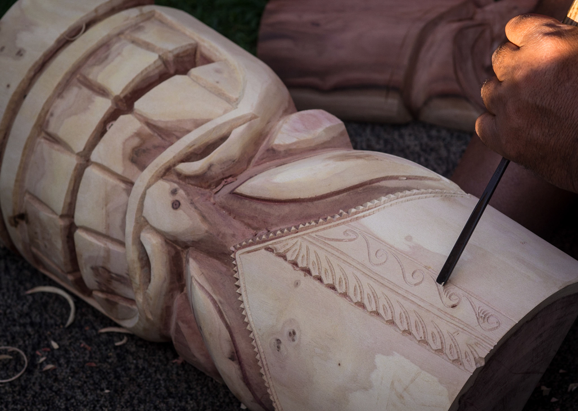 Tiki carving
