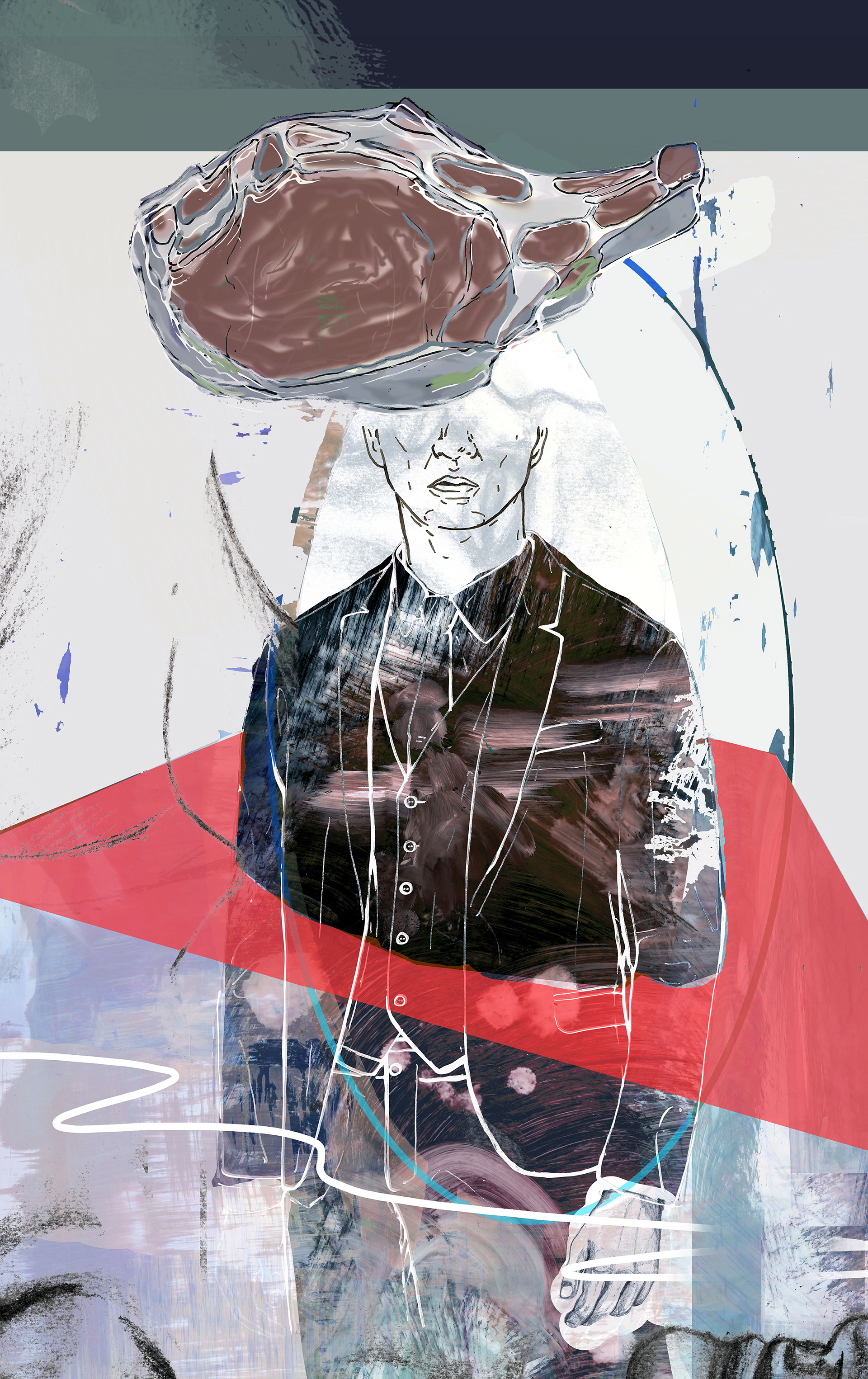Avoid being spellbound 2017 Mixed Media (Acrylic, Photoshop) 12 x 7.5