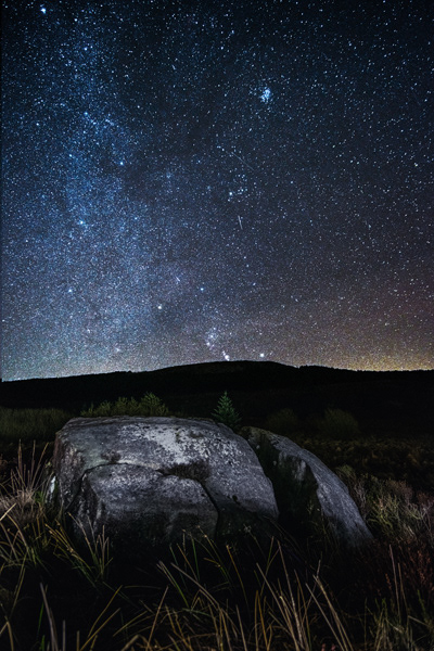 Orion Rising, Galloway Forest Dark Sky Park, 2018.