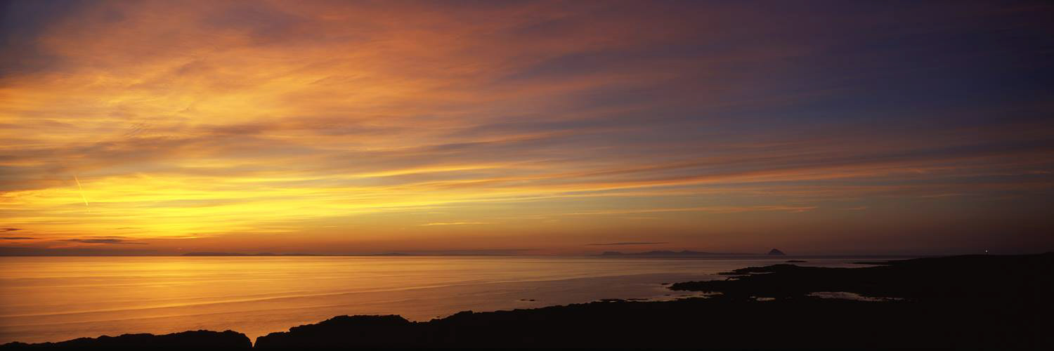 Mull of Kintyre, Isle of Arran & Ailsa Craig Sunset, Rhinns of Galloway, 2015.