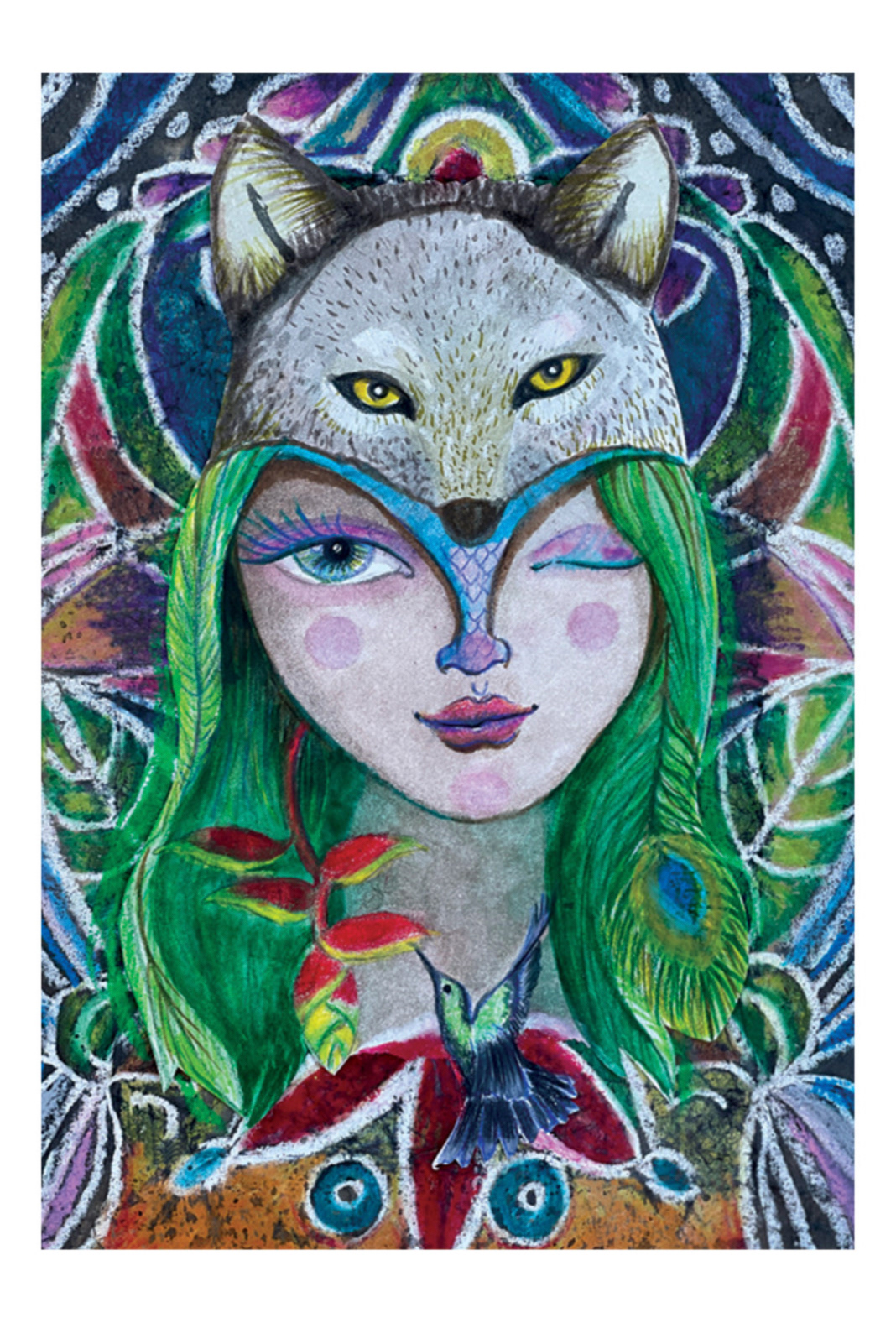 Mixed media and collage on paper
