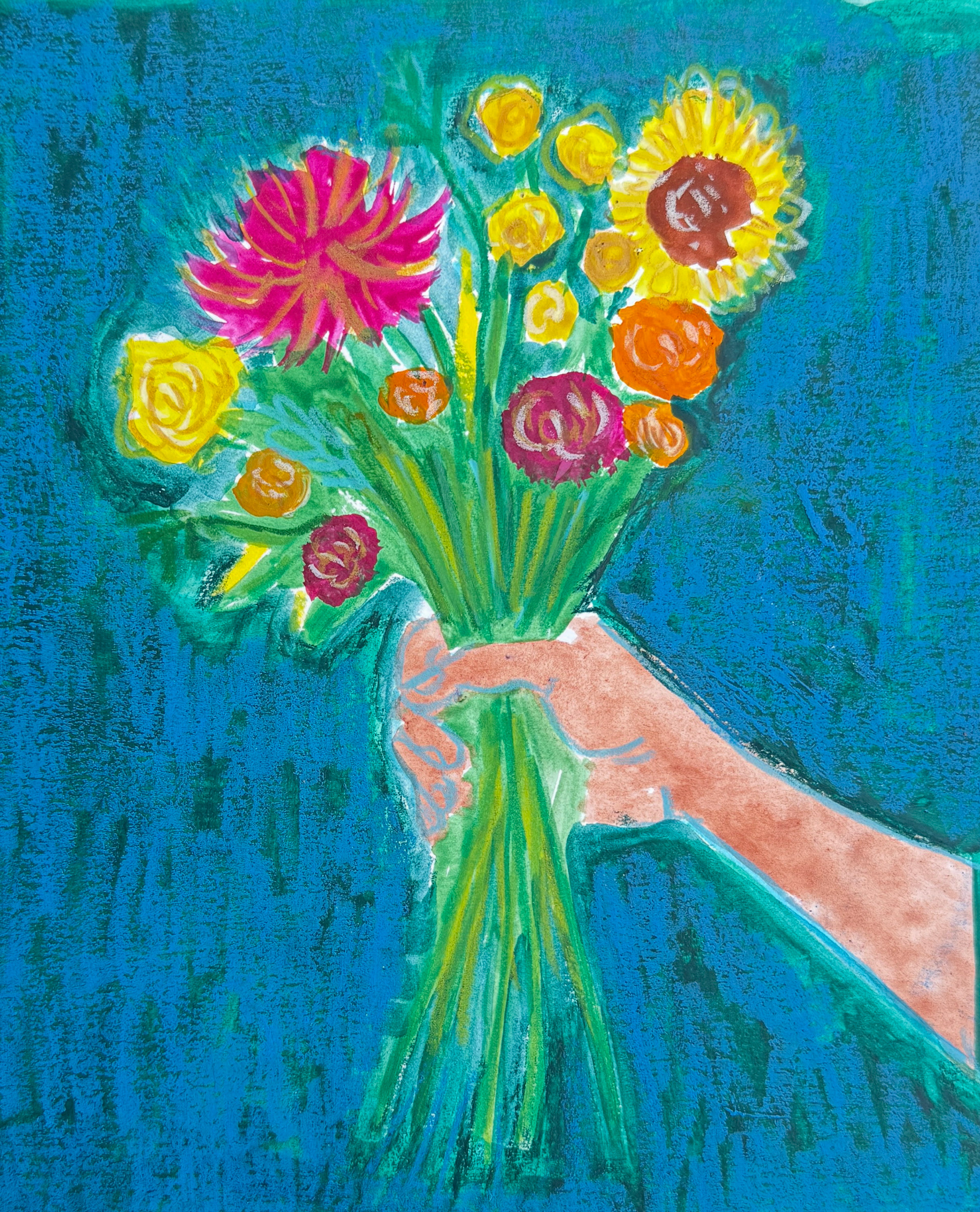 flower bouquet for greeting cardsr