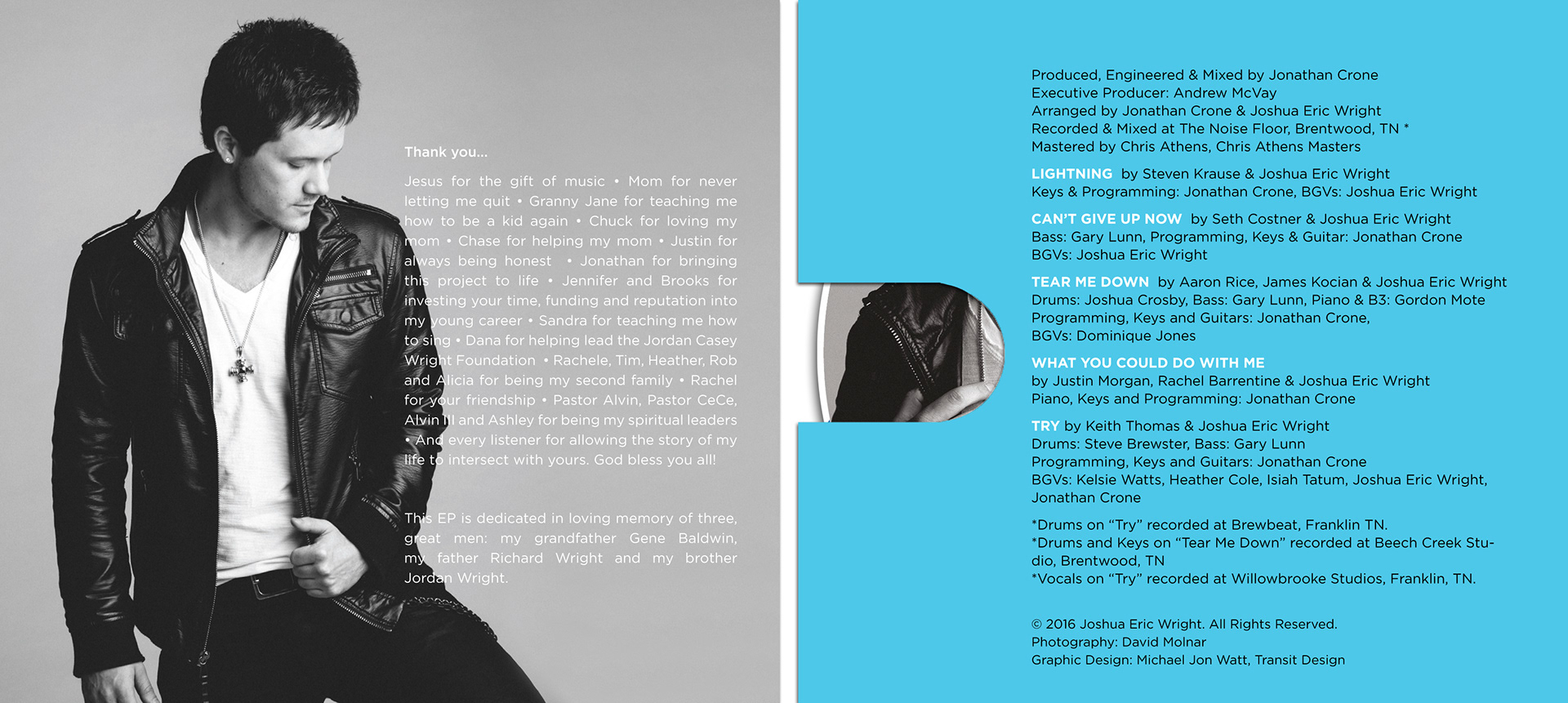 Josh Wright CD Design, Interior Spread