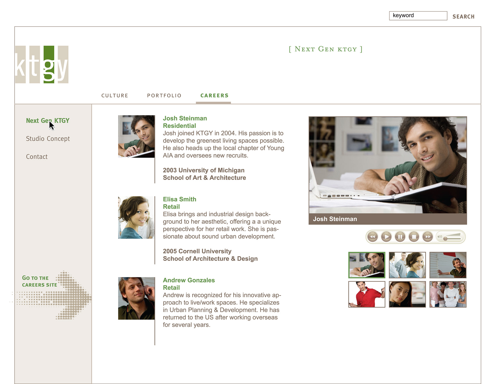 KTGY Web Design by Transit Design, Michael Watt.