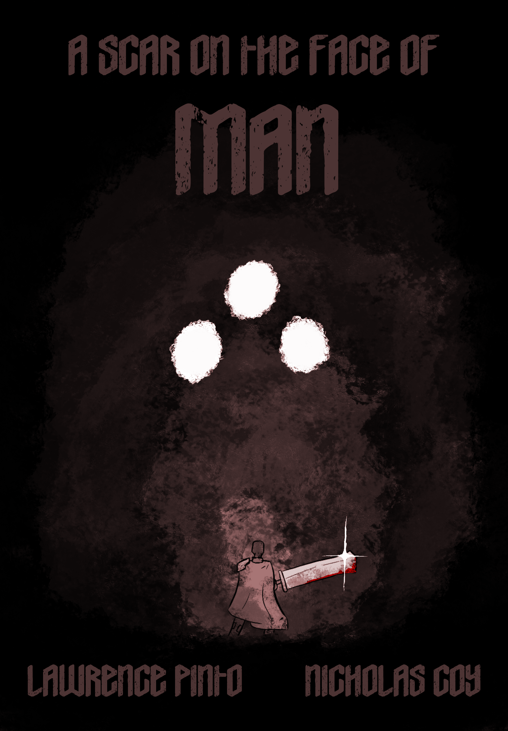 A Scar on the Face of Man Cover, Fresco/Photoshop, 2020
