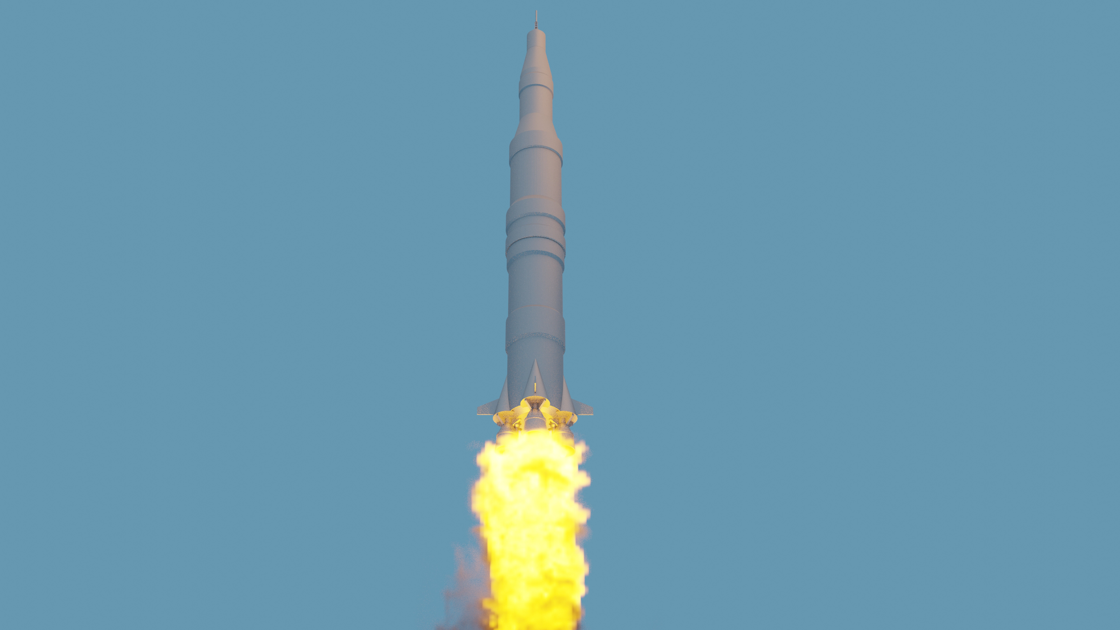 Saturn 5, Blender, 2020