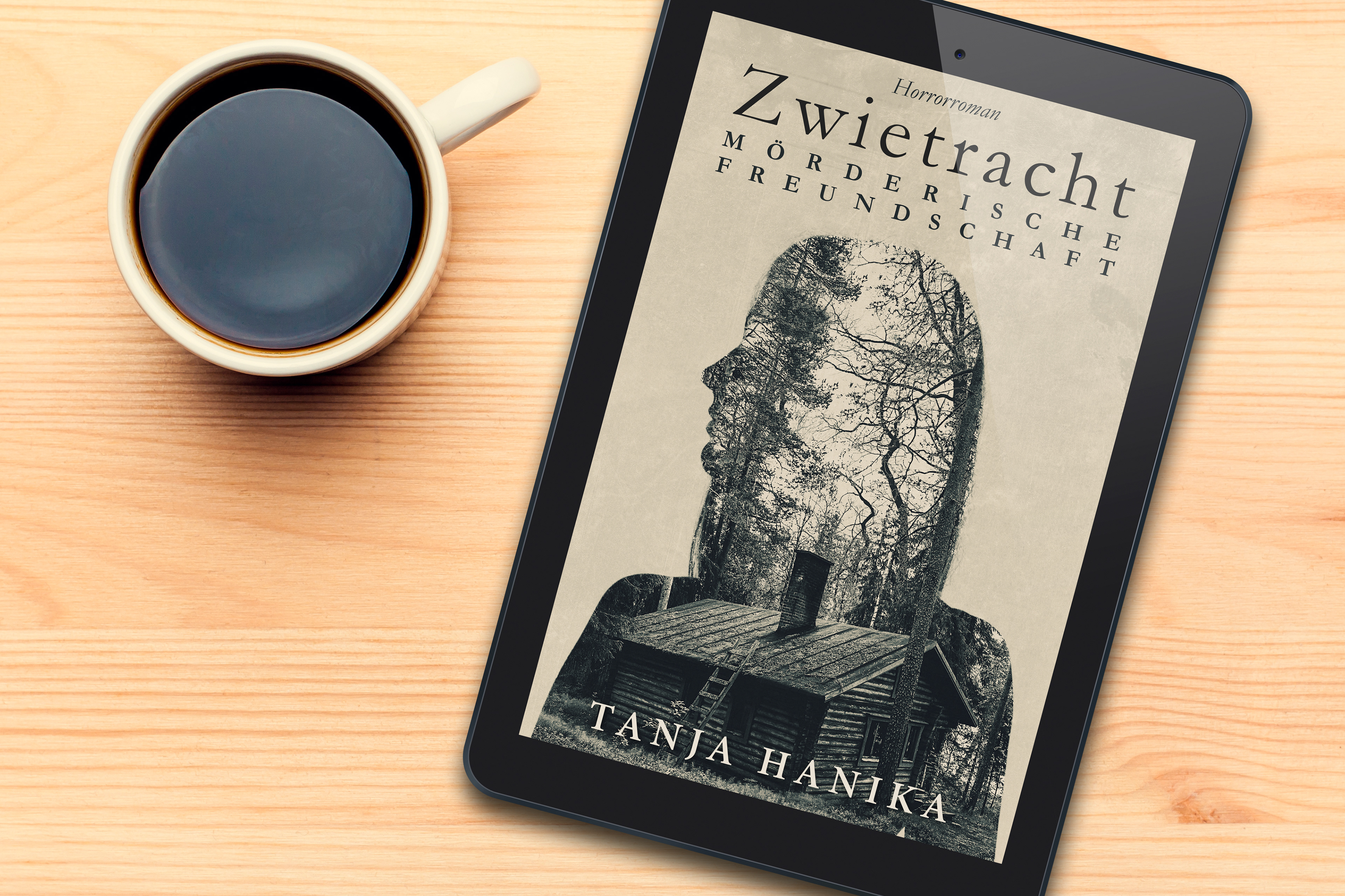 Ebook cover design for "Zwietracht – Mörderische Freundschaft" by Tanja Hanika.