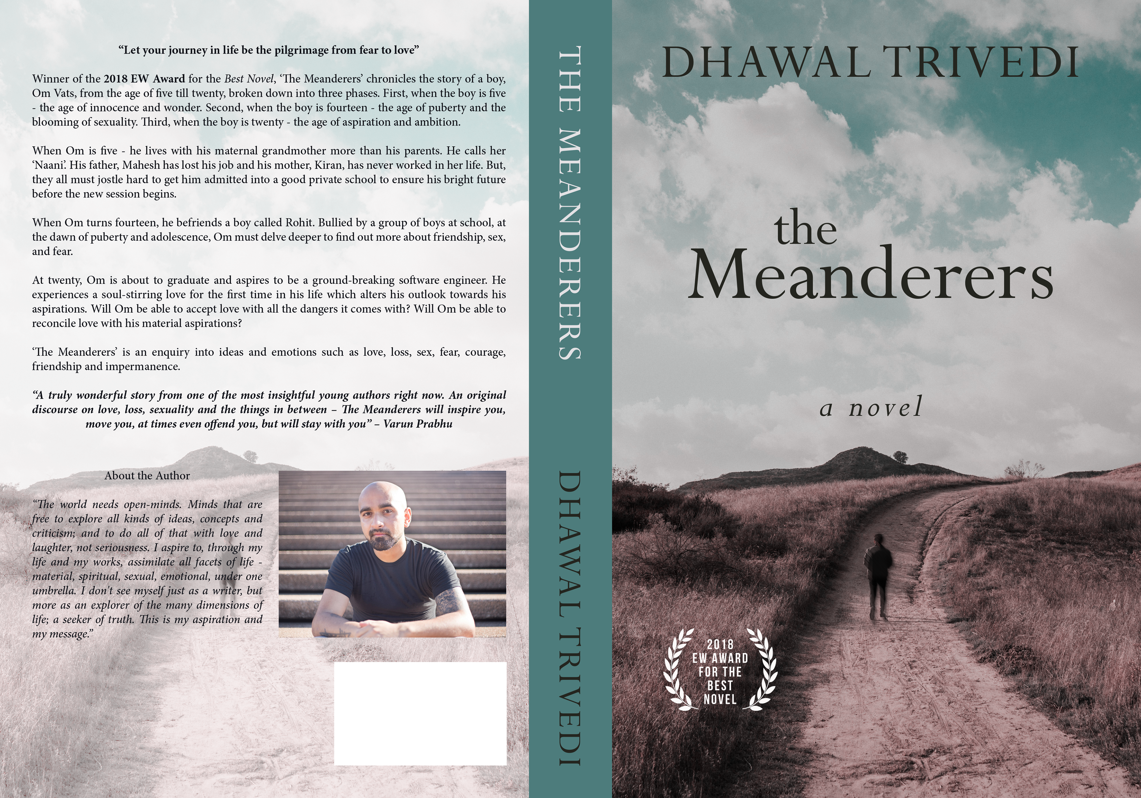 Print spread design for “The Meanderers” by Dhawal Trivedi
