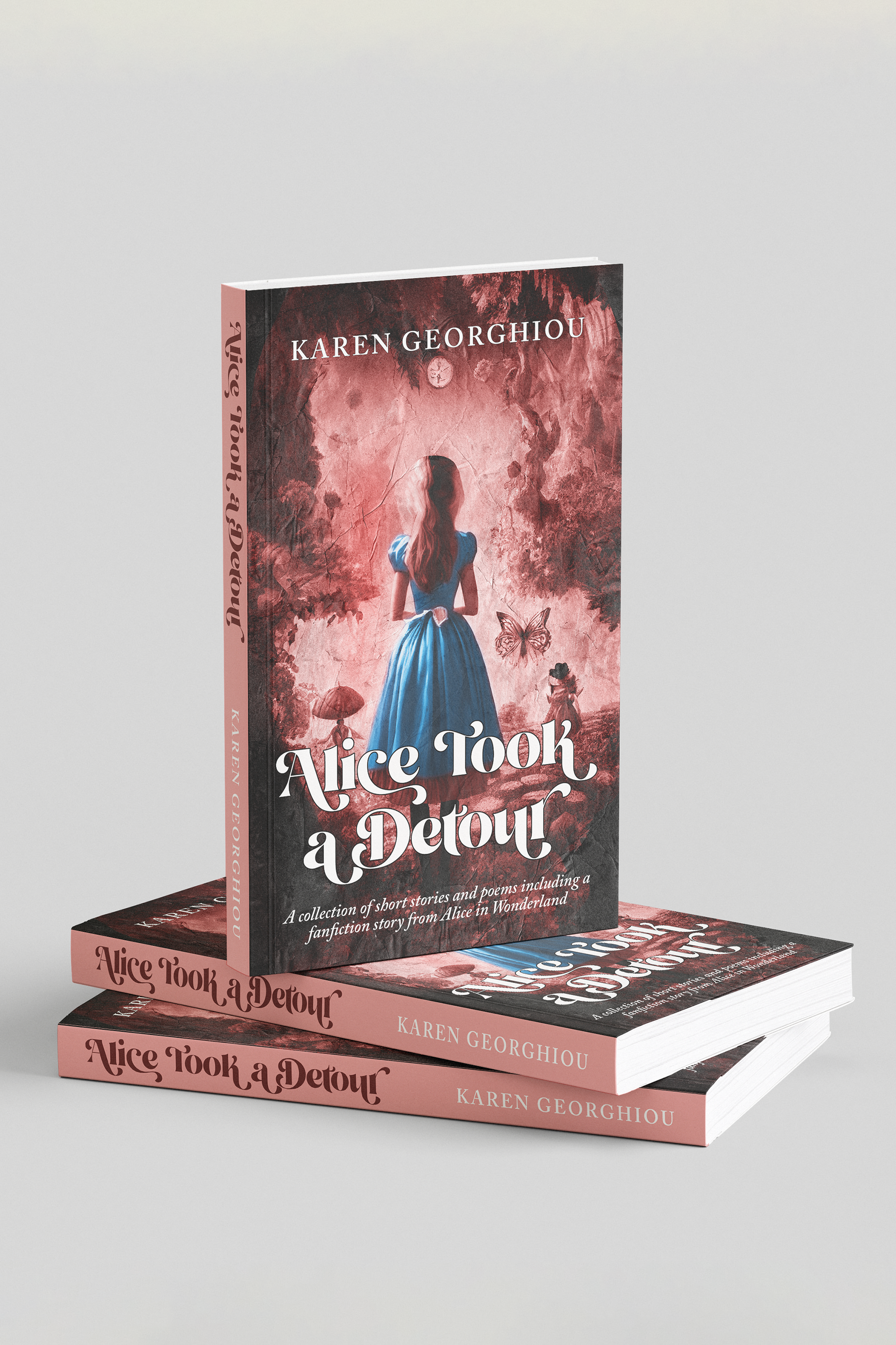 Book cover design for "Alice Took A Detour" by Karen Georghiou