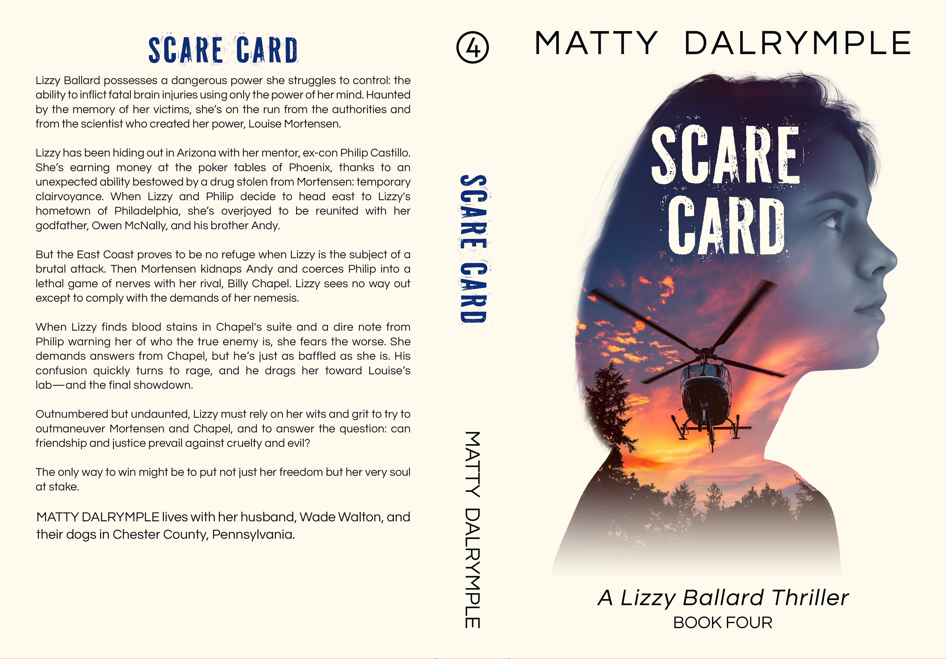 Full print spread design for "Scare Card" by Matty Dalrymple