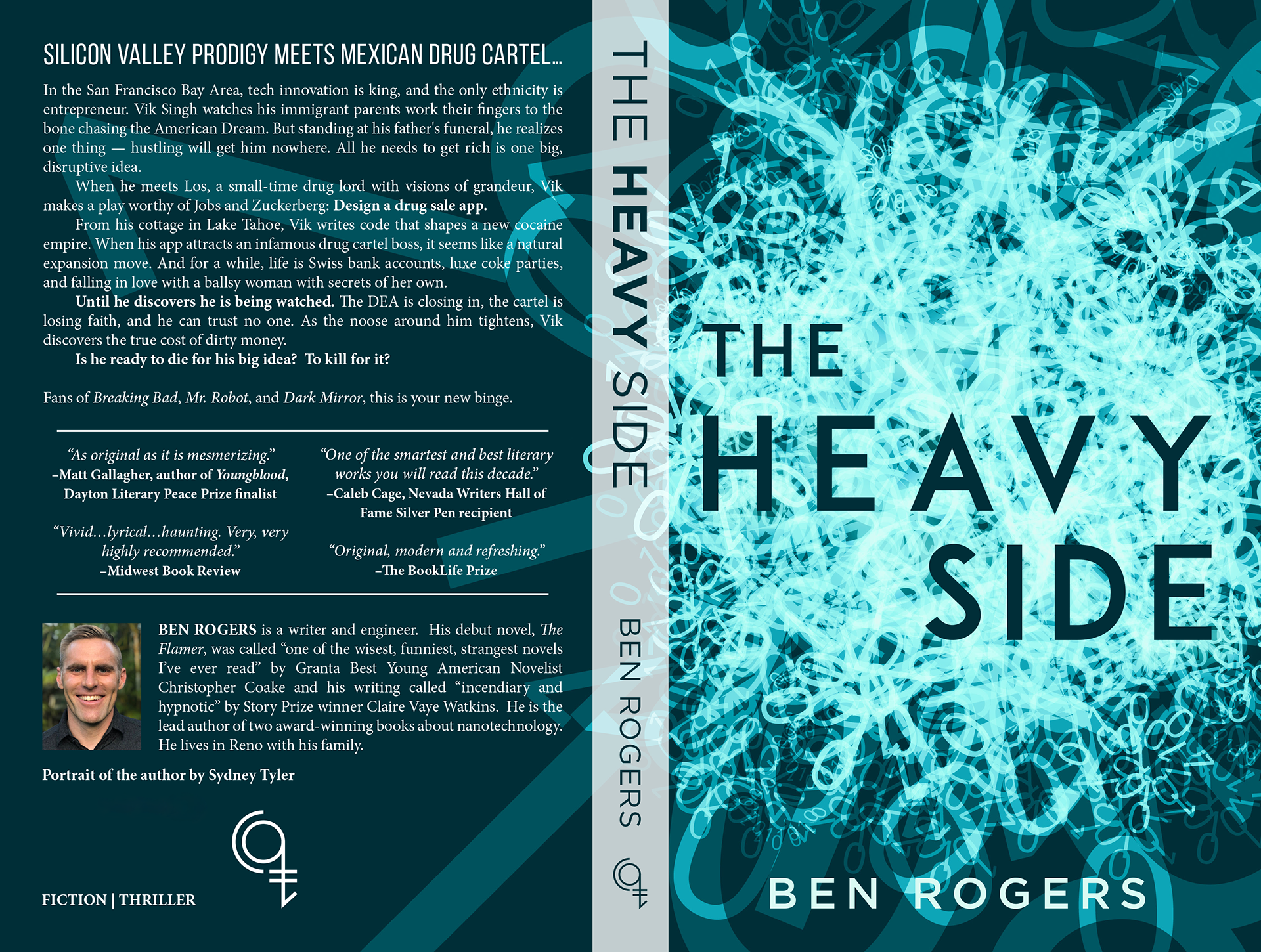 Print spread design for "The Heavy Side" by Ben Rogers