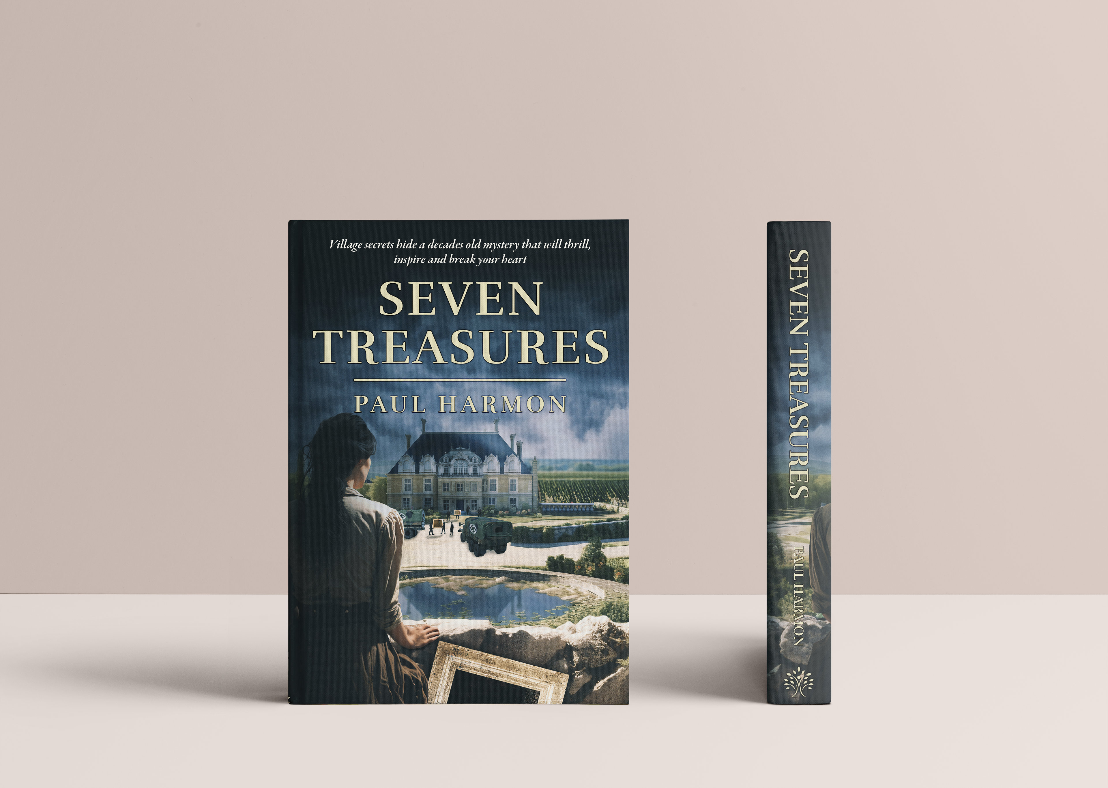 Print book cover design for "Seven Treasures" by Paul Harmon