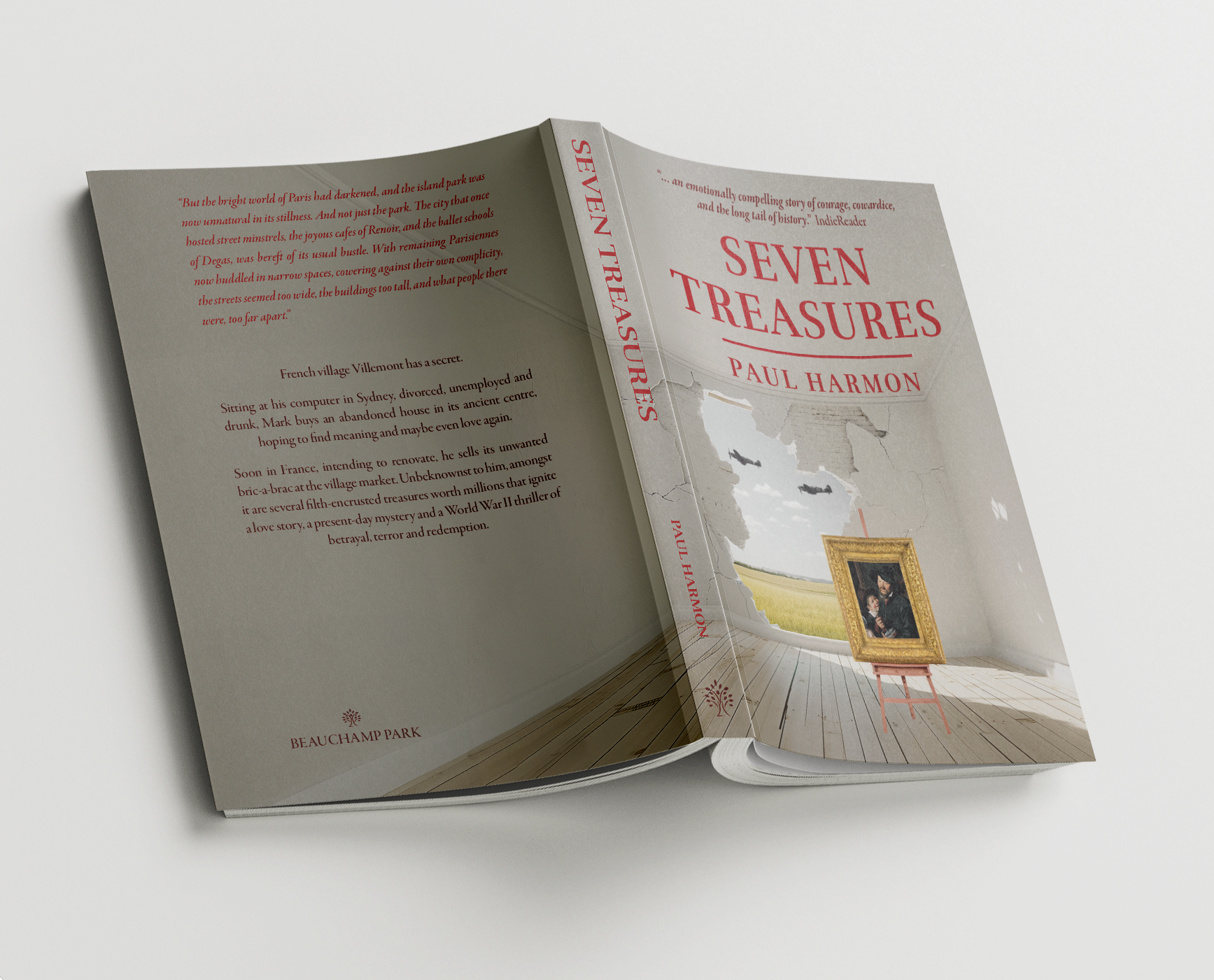 Alternate Print book cover design for "Seven Treasures" by Paul Harmon